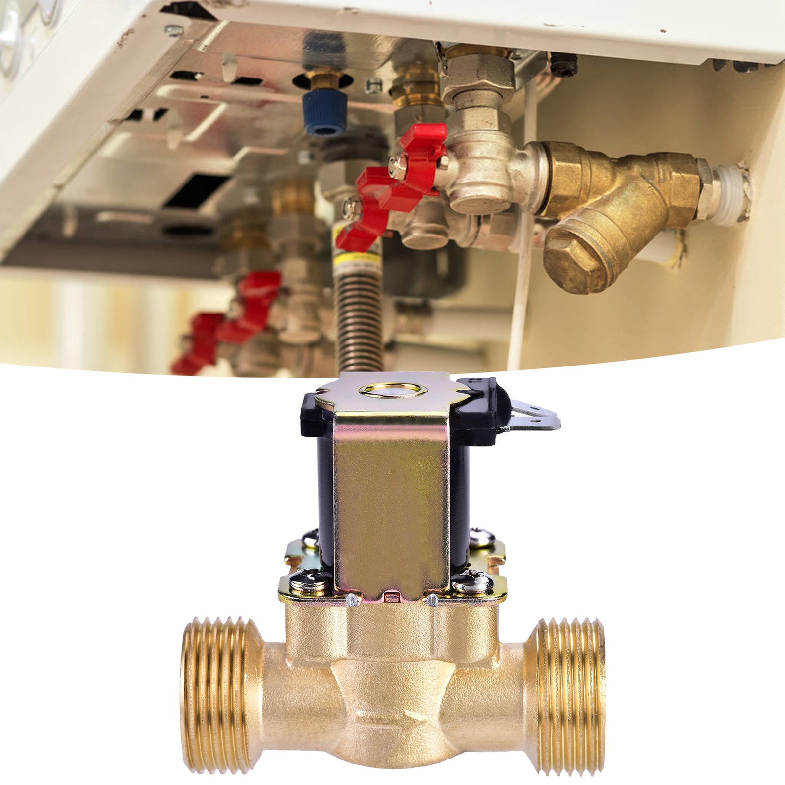 3/4 DC 24V Normally Closed Brass Electric Solenoid Magnetic Valve For Water