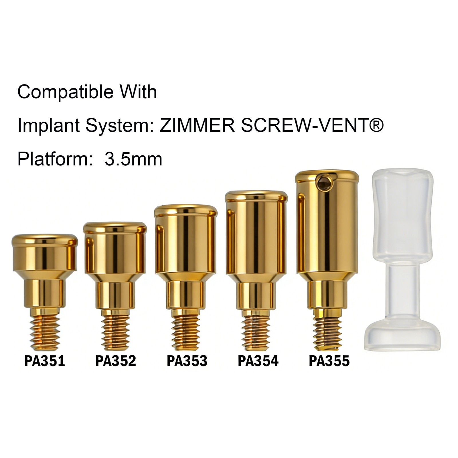 US Dental Locator Abutment for ZIMMER Screw-Vent 3.5/4.5 Platform