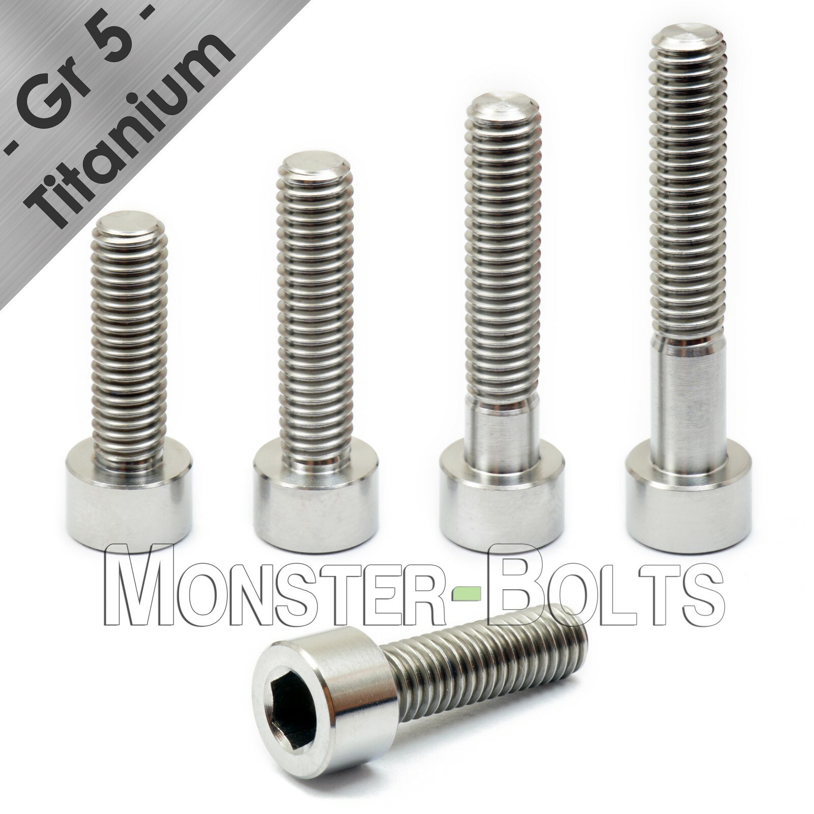 M5 Titanium Socket Head Cap Screws, Ti Grade 5, Metric DIN 912 Coarse 0.80