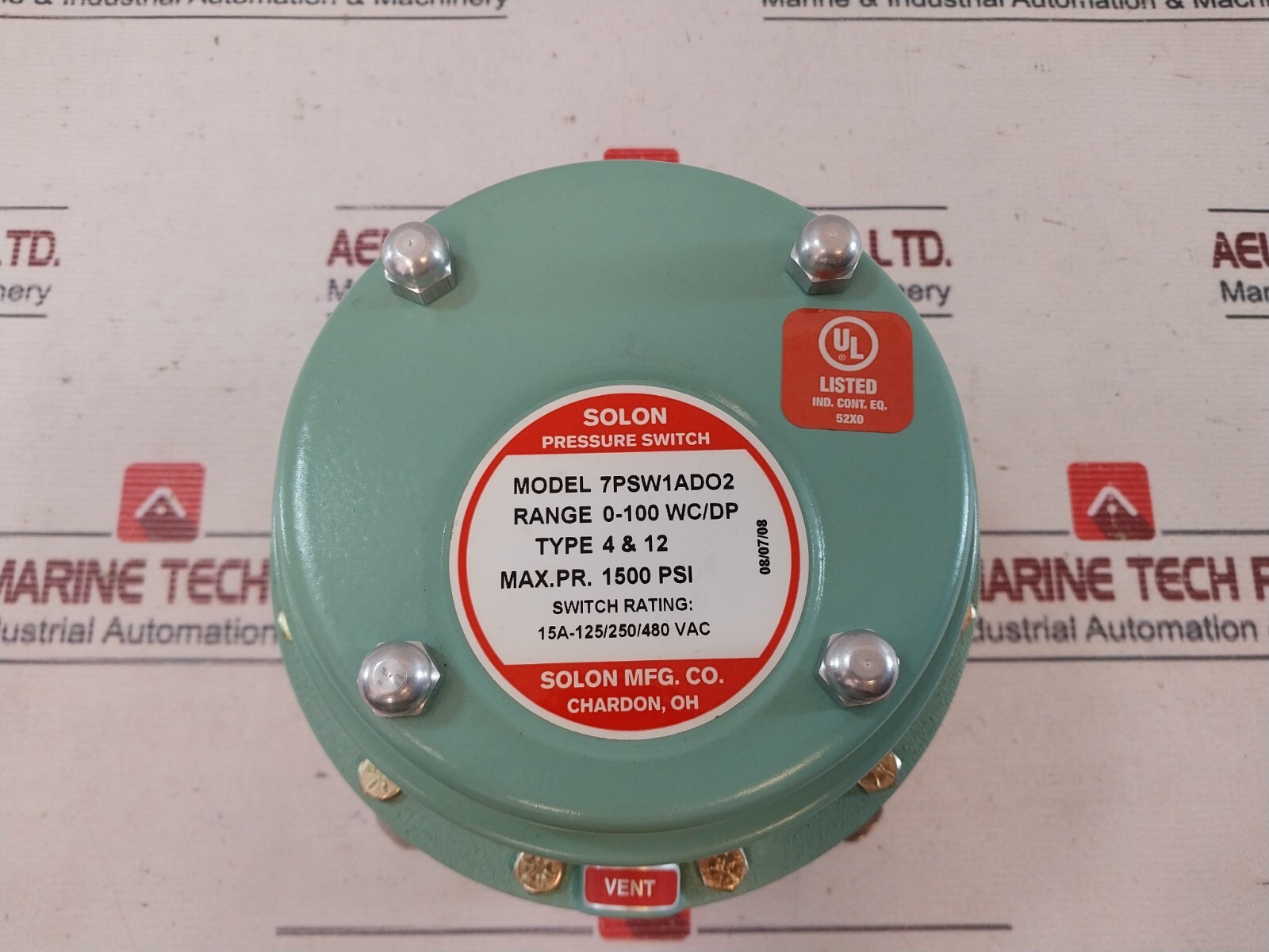Solon 7psw1ado2 Pressure Switch 0-100 Wc/dp