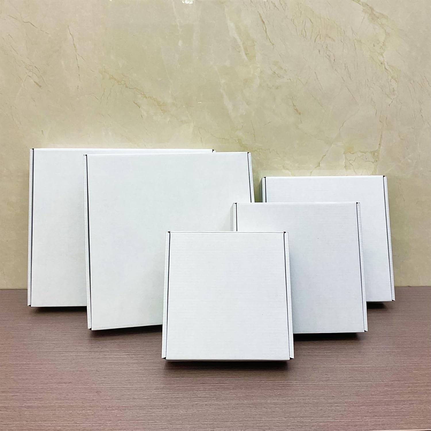 13x11x2 Inches Shipping Boxes Set of 25,White inches, White