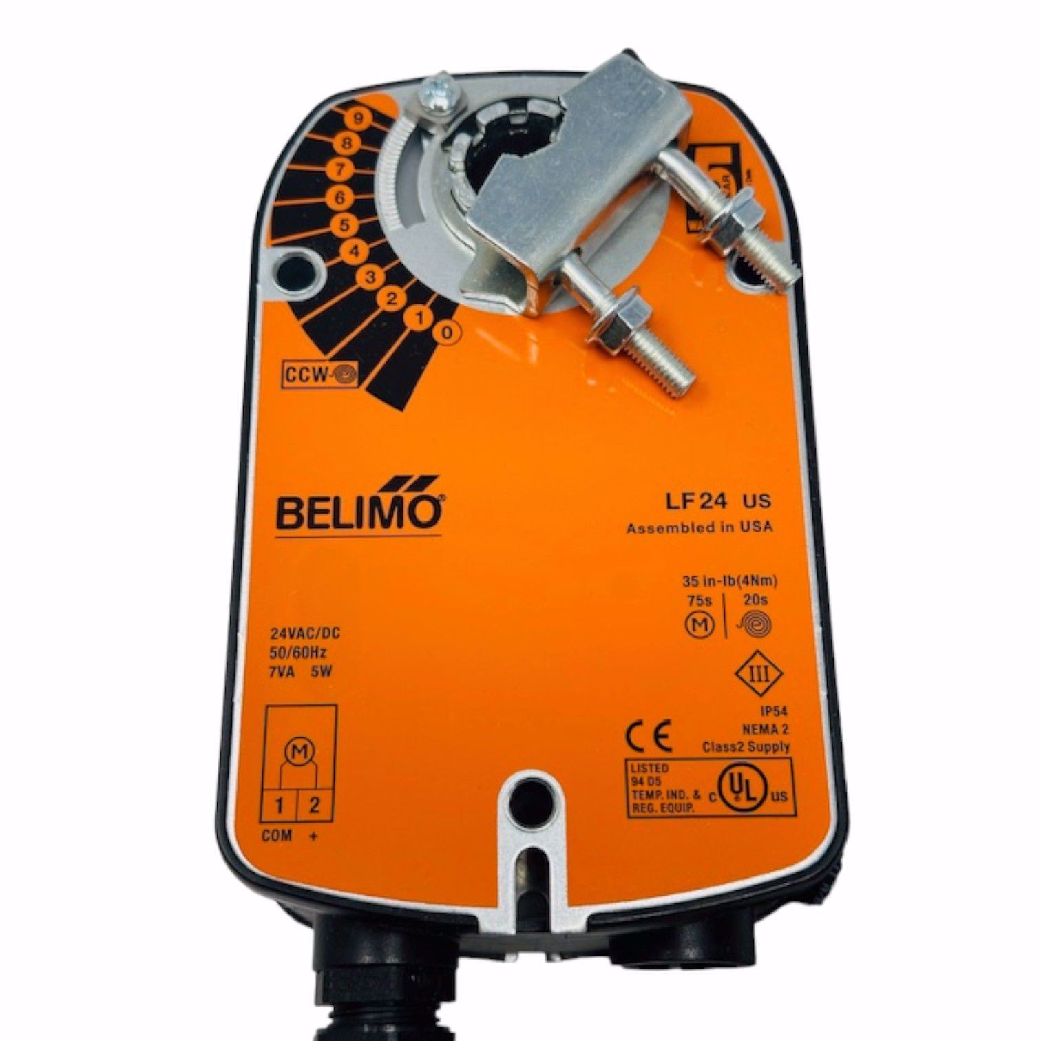 BELIMO LF24 MotorActuator Spring Return 35 in-lb On/Off 24Vac 24Vdc