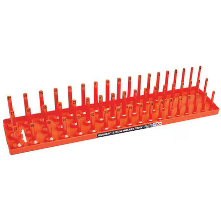 Hansen Global 12063 Sockettray, Orange, Plastic, 311/16In, 1Pk