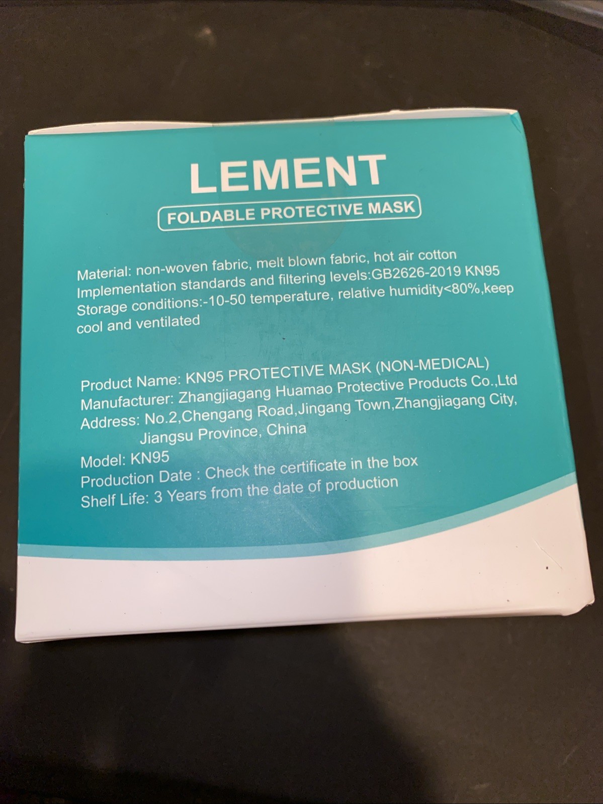 Lement KN95 Disposable Face Masks 5-Layer 50 Pack GB2626-2019