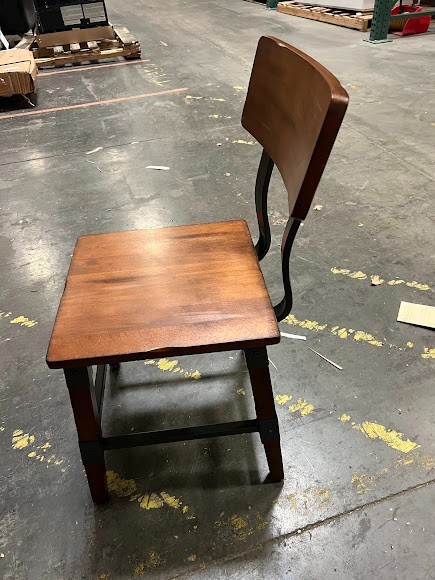 Lancaster Table & Seating Industrial Chair with Rustic Walnut Finish – 2ct