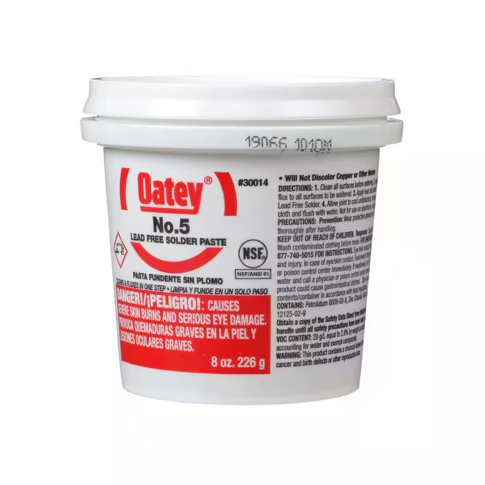 Oatey No. 5 Lead-Free Solder Flux Paste 8 oz.