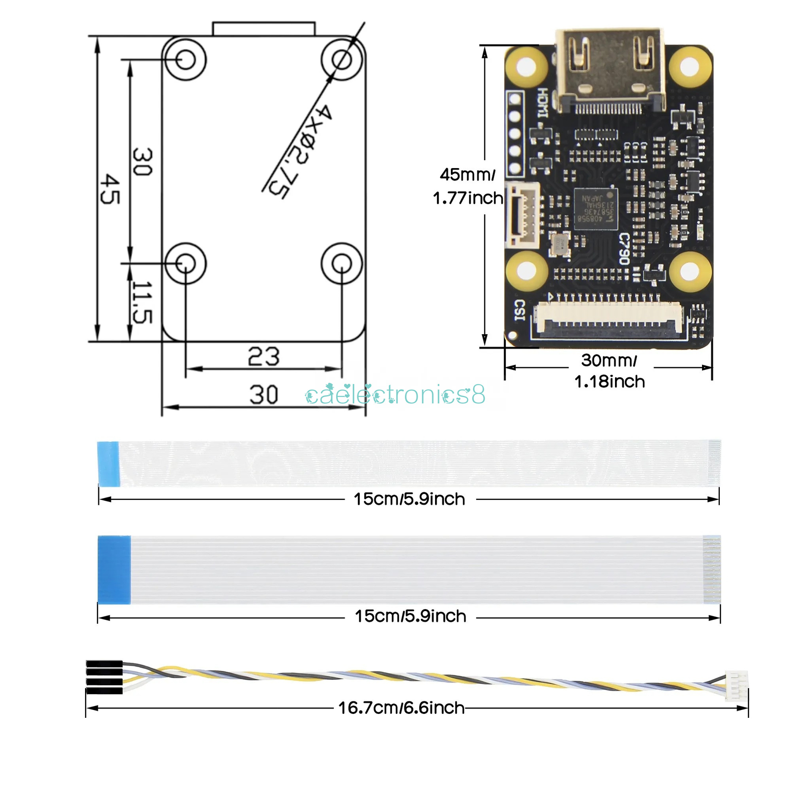 1080P 60Hz HDMI to CSI-2 Adapter I2S For Raspberry BliKVM PiKVM «KVM over IP»