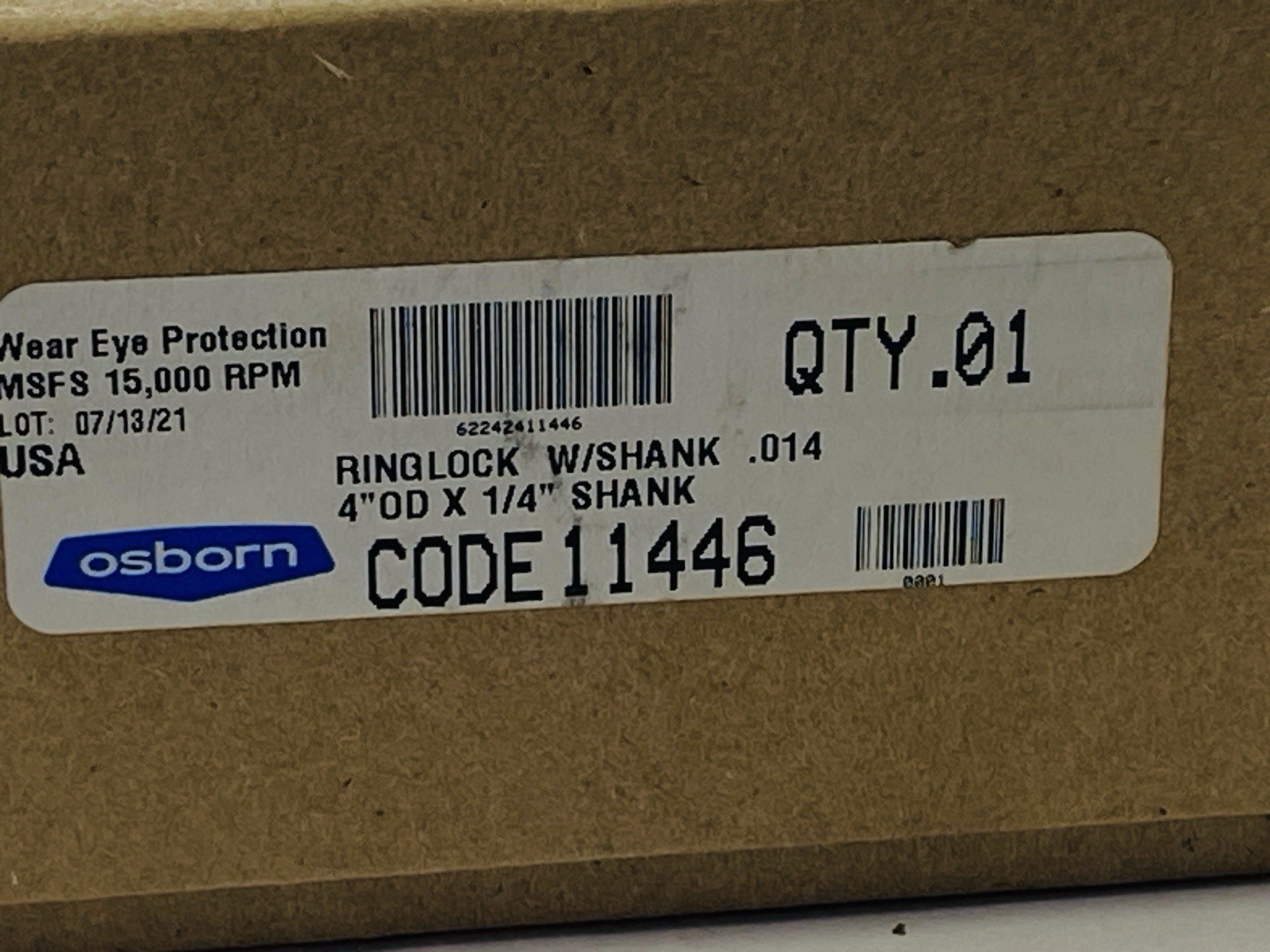 Osborn 11446 Wheel Brush 4″ OD x 1/4″ Shank