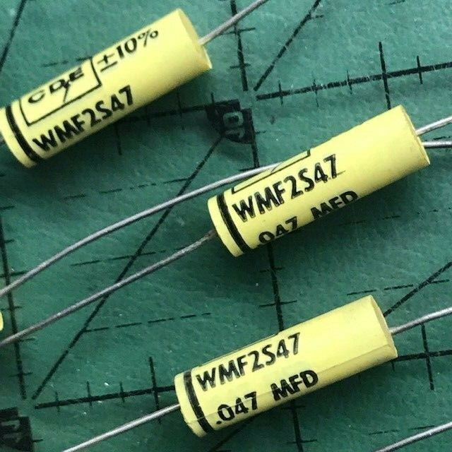 .047uF 200v Cornell Dubilier Film Axial Capacitor WMF2S47 10% Audio 47nF 5pcs