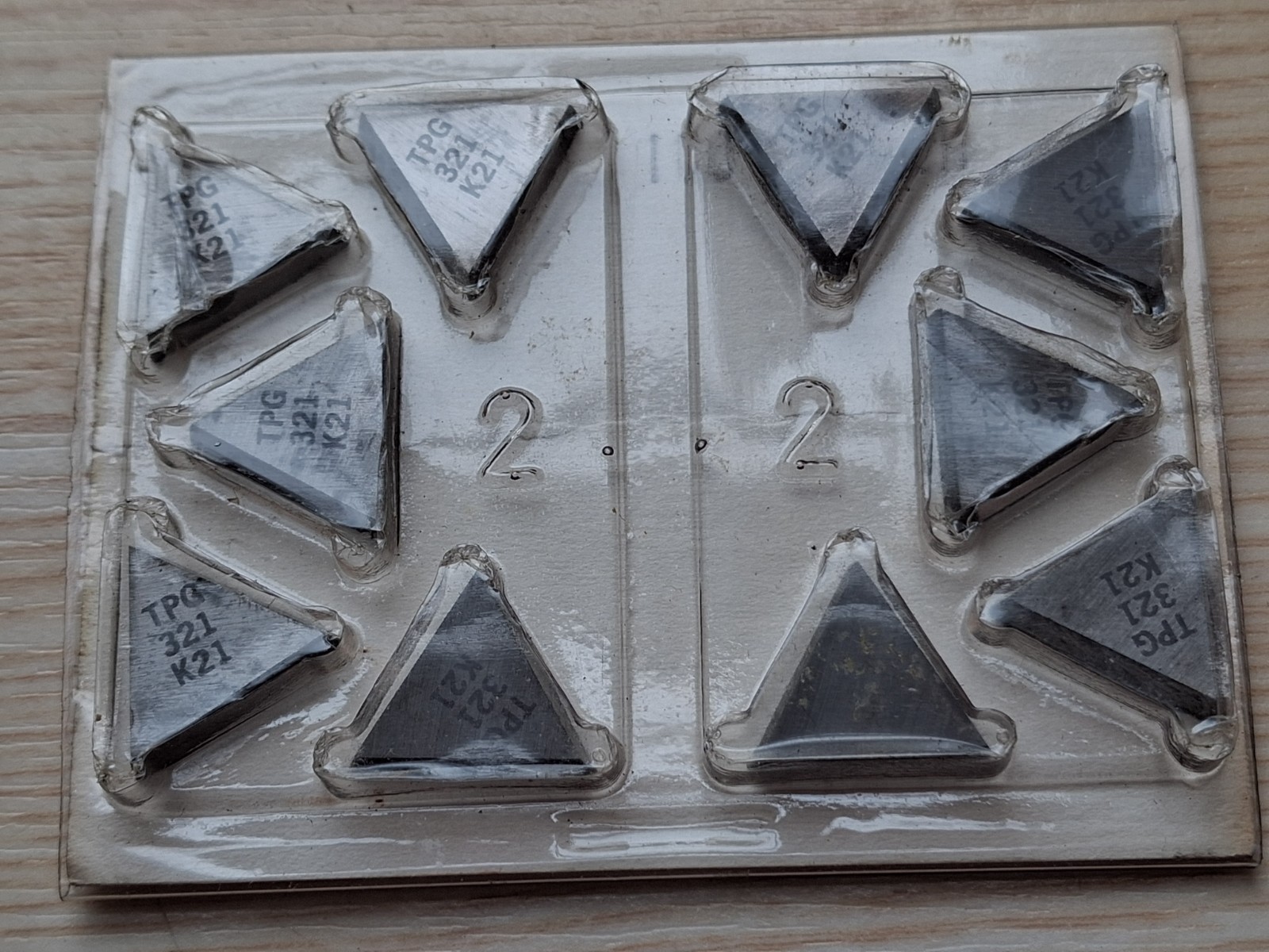 10 pcs. TPG 321 Kennametal K21 Carbide Inserts