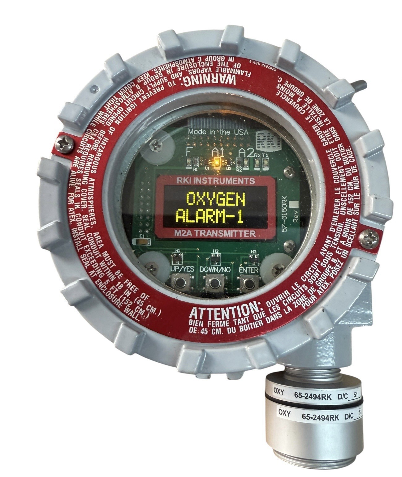 RKI Instruments 65-2666RK-O2 M2A Electrochemical Transmitter-Oxygen