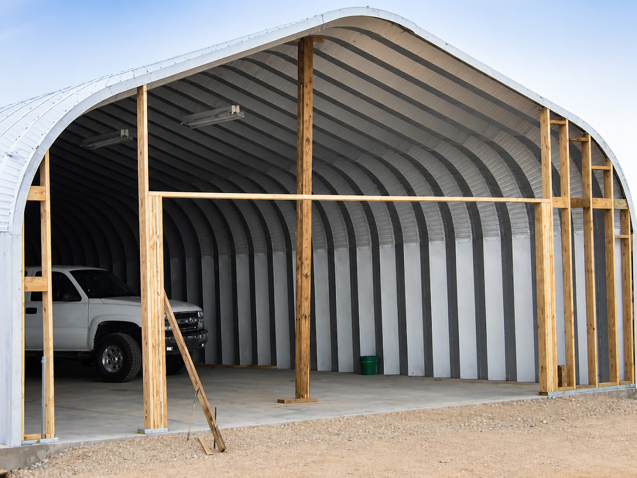 25x30x13 DuroSPAN Steel Garage Shop DIY Building Kit Open Ends