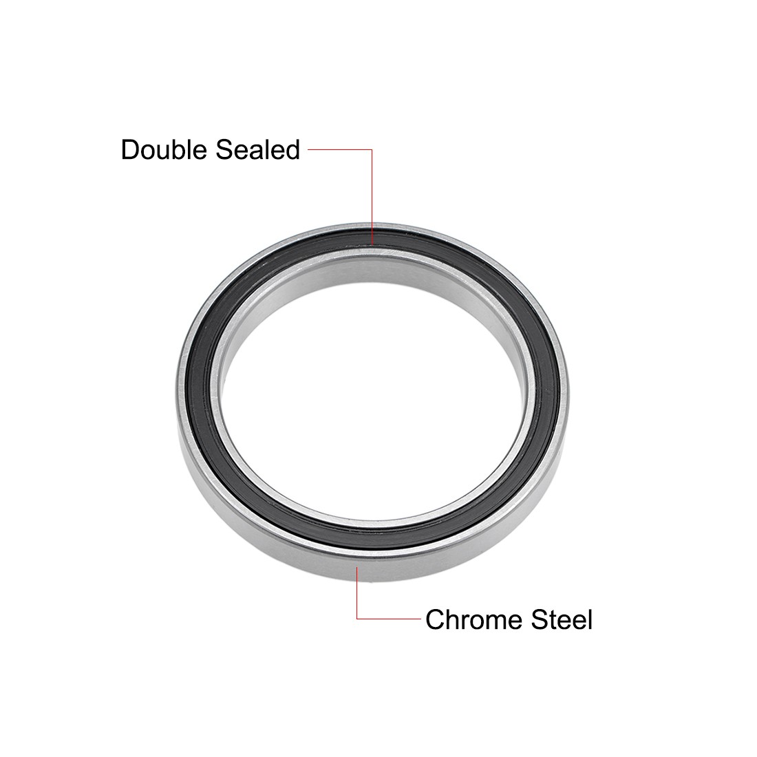 4Pcs 6808-2RS Ball Bearings Z2 40mm ID 52mm OD 7mm T Double Sealed Deep Groove