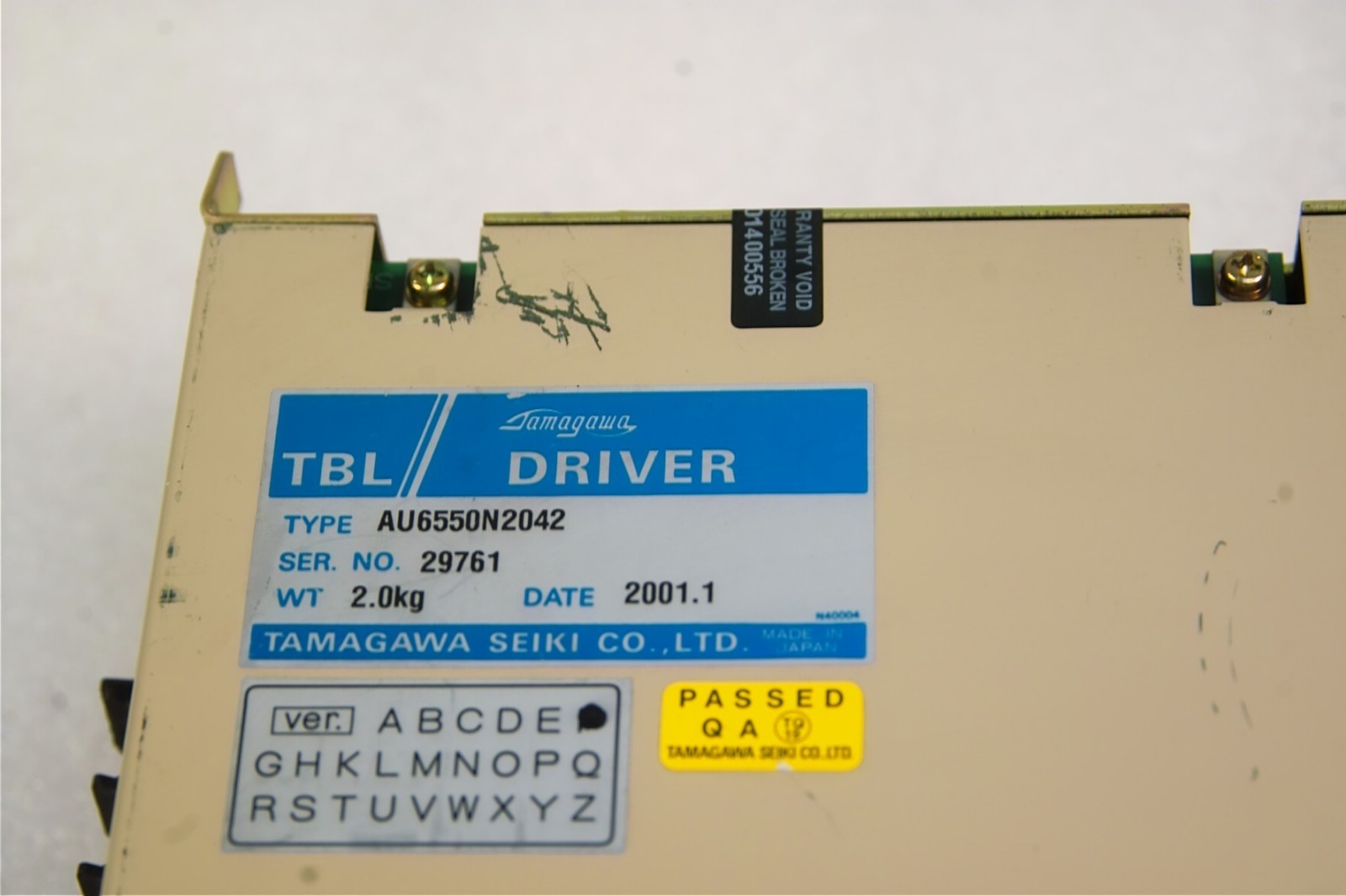TAMAGAWA TBL DRIVER AU6550N2042 AC 200V, 400W ,2000C/T FREE SHIP