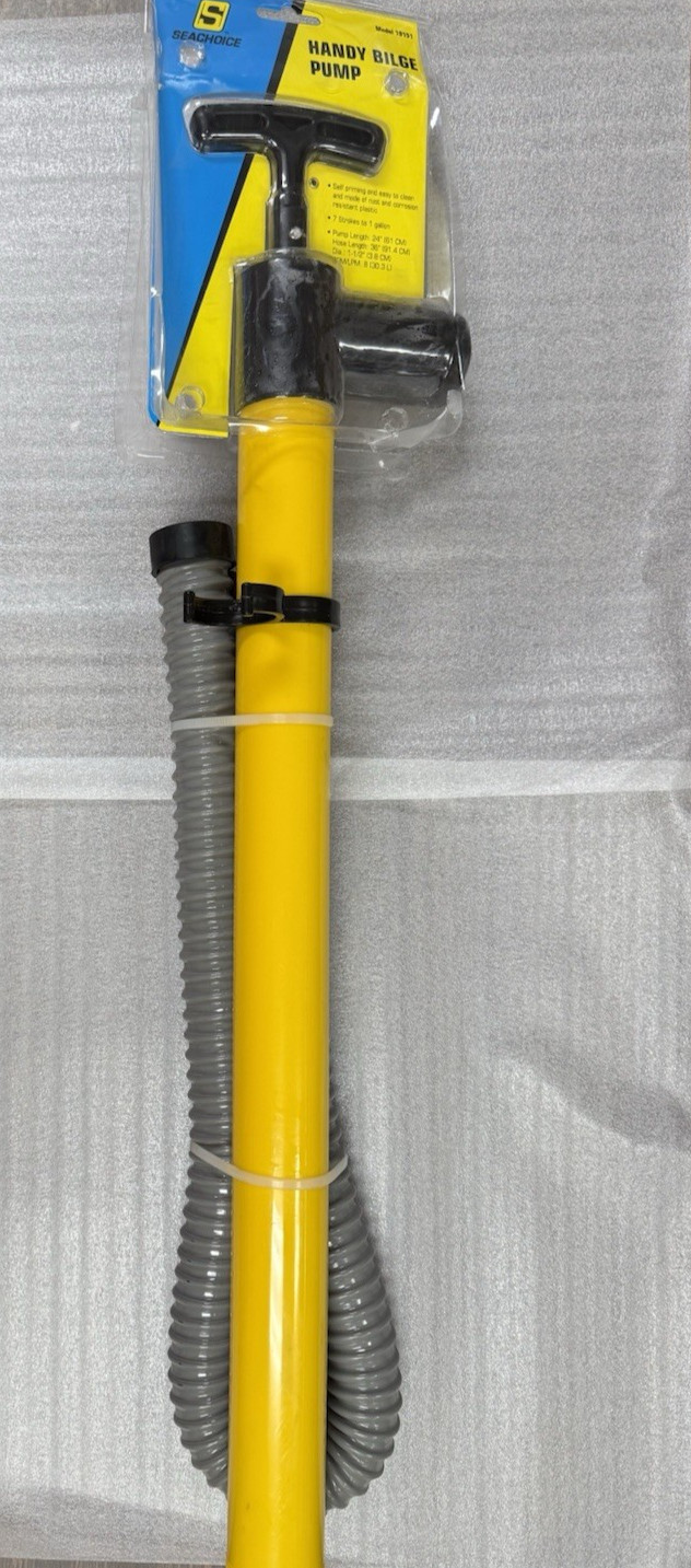 Seachoice 19151 Safety Yellow Finish 8 GPM Marine Hand-Operated Bilge Pump