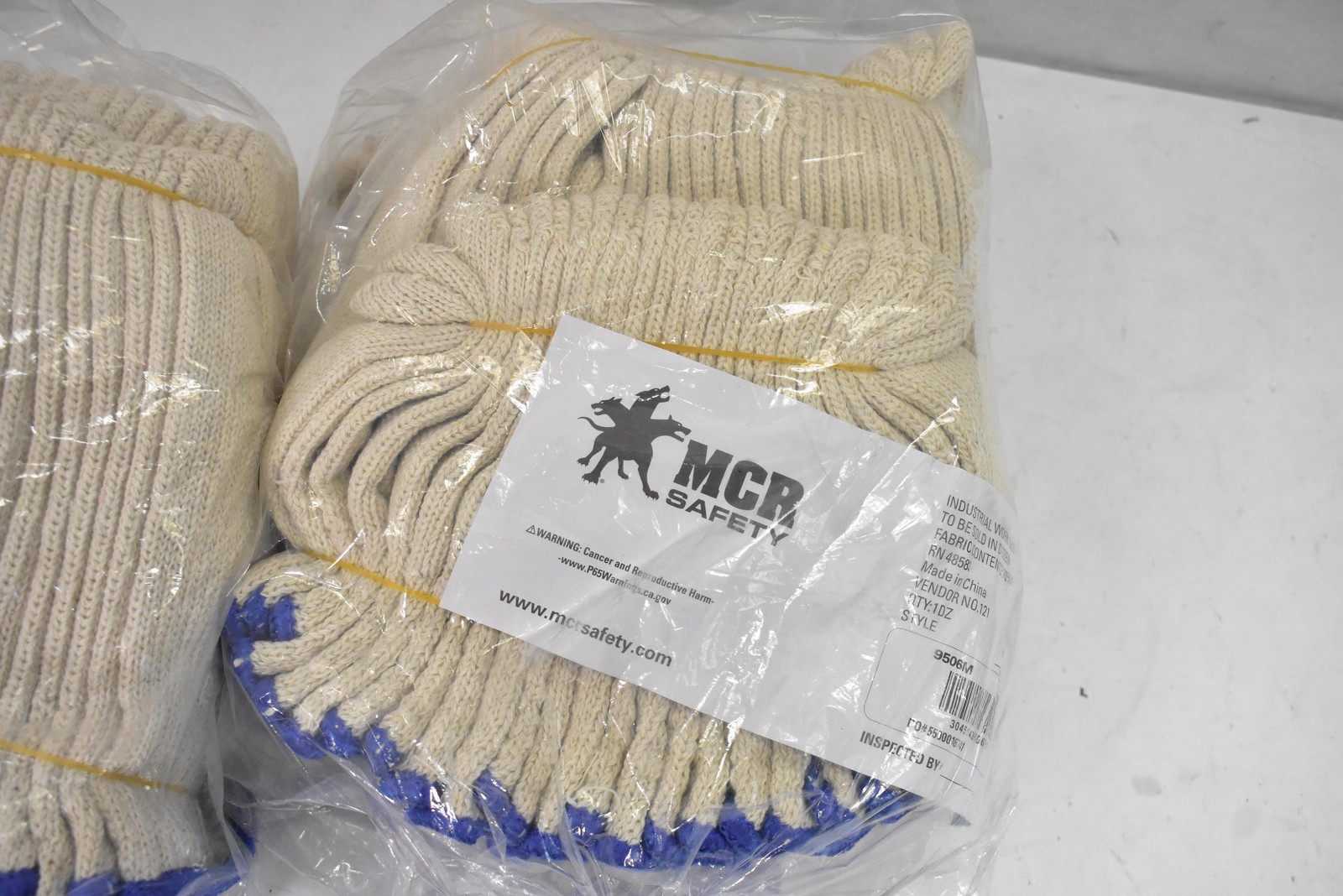 MCR Safety 9506M String Knit PVC Dotted Work Gloves Medium 1 Dozen (12 Pairs)