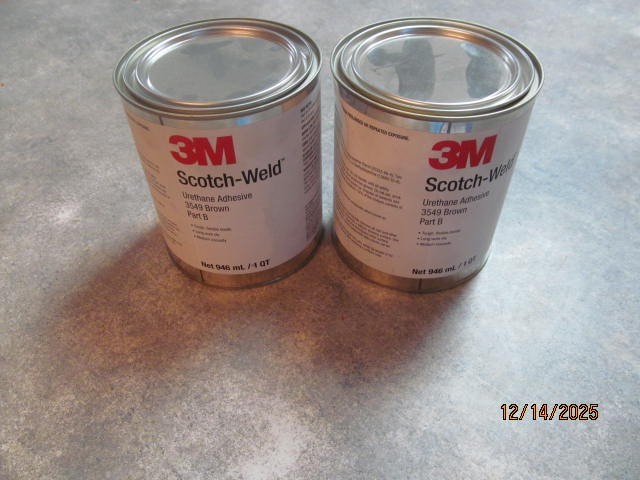2 Quarts of 3M Scotch Weld Urethane Adhesive 3549 Part B expiration Sept 2025