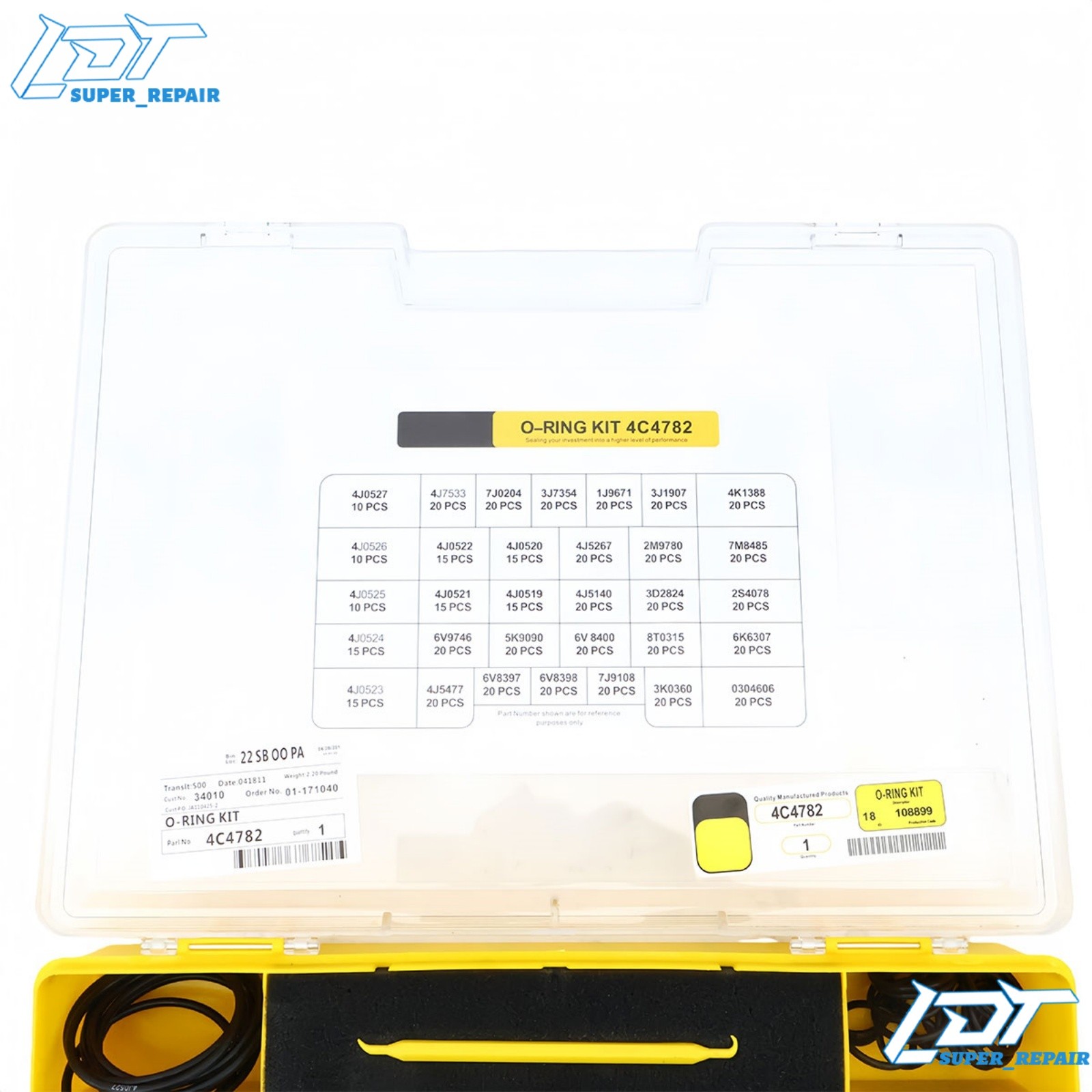 4C-4782 For SAE STOR ORFS 61 62 Nitrile90 580Pcs Seal O-Ring Kit
