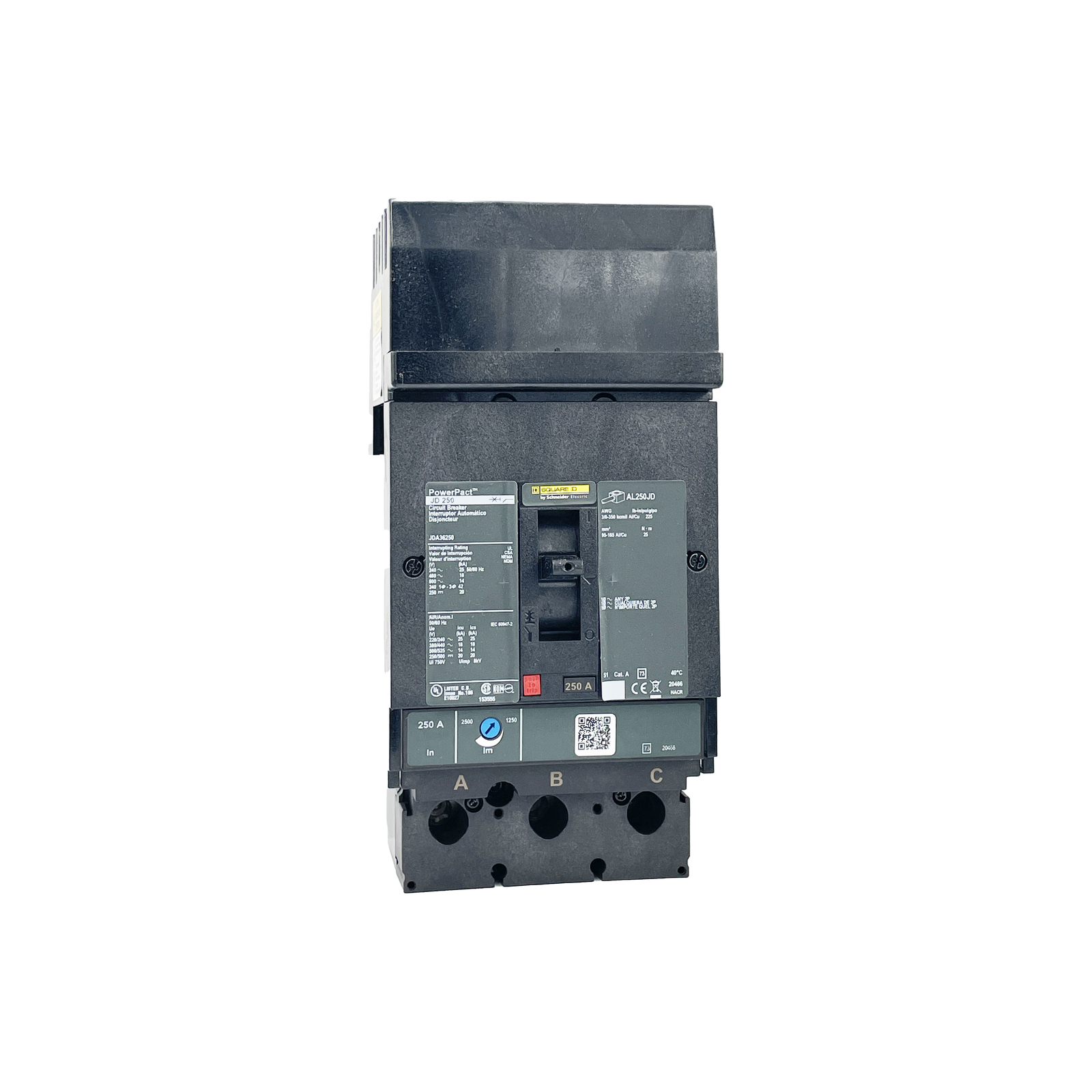 NIB – Square D – JDA36250 – Molded Case Circuit Breaker – 250A, 3-Phases, 600V