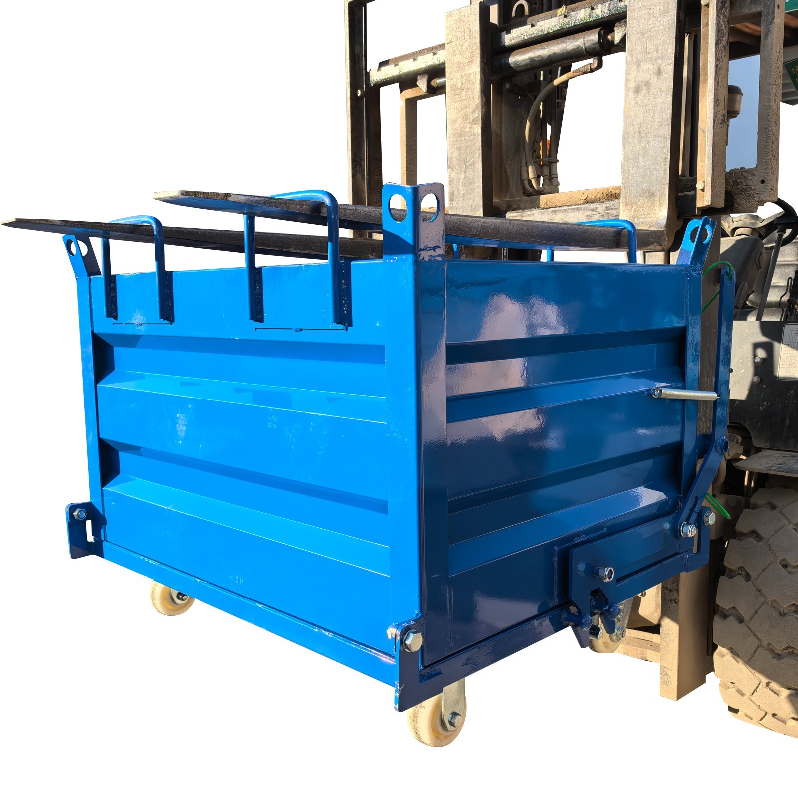 Construction Waste Scrap Bin Self-Dumping Steel Chip Containers for Forklifts