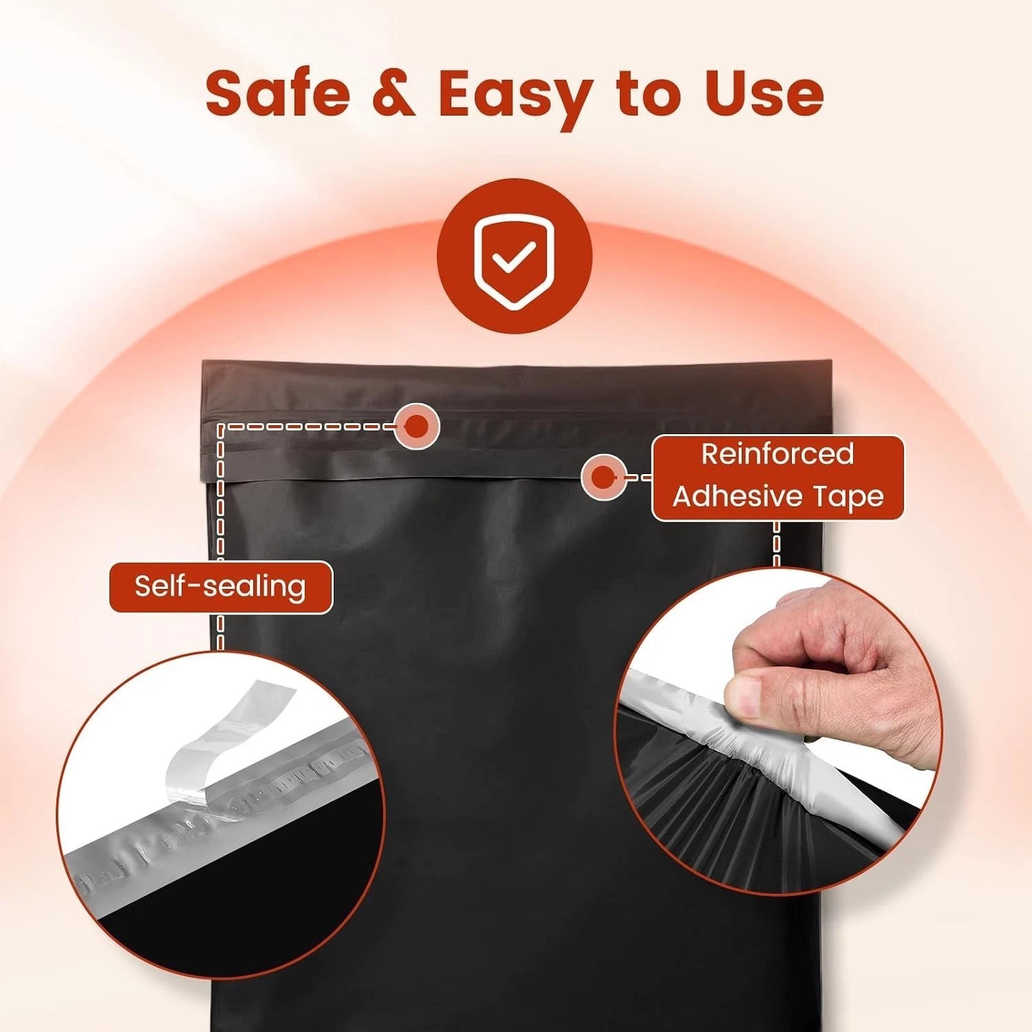 Poly Mailers 19×24 250PC Large Shipping Bags for Business Black | Heavy Duty …
