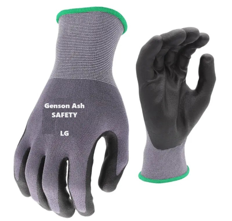 DOZEN – Economical Nitrile Dipped Gloves LG for Dry Environments