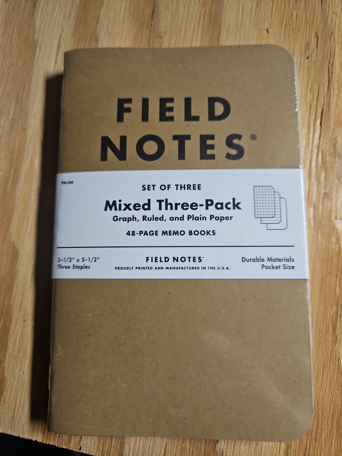 Field Notes Mixed 3-Pack Memo Notebooks Set NEW Sealed Package
