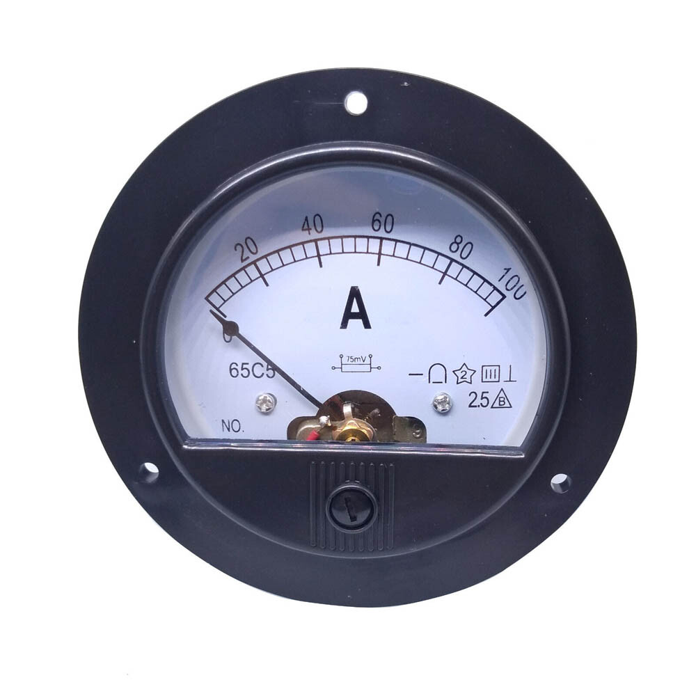 DC 0~100A Analog AMP Current Pointer Needle Panel Meter Ammeter & Shunt Set USA