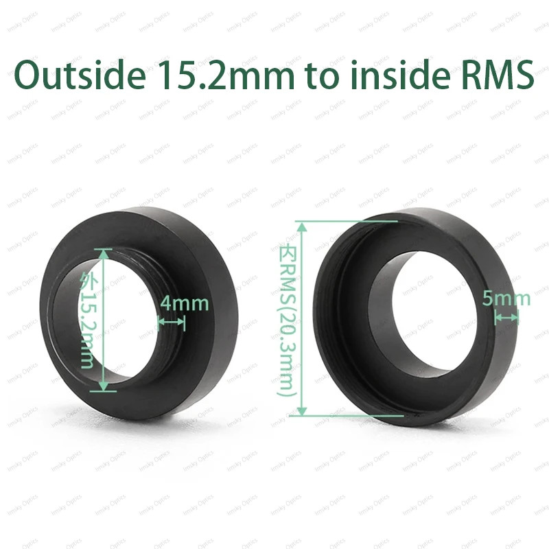 15.2mm External to RMS Internal Microscope Objective Adapter Ring