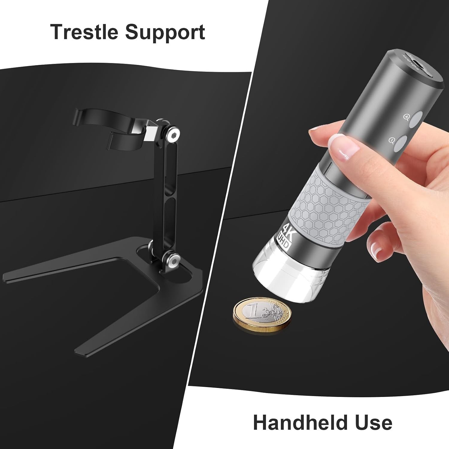 Portable 4K HD Digital Microscope – Wi-Fi Enabled for PC and Smartphone Use