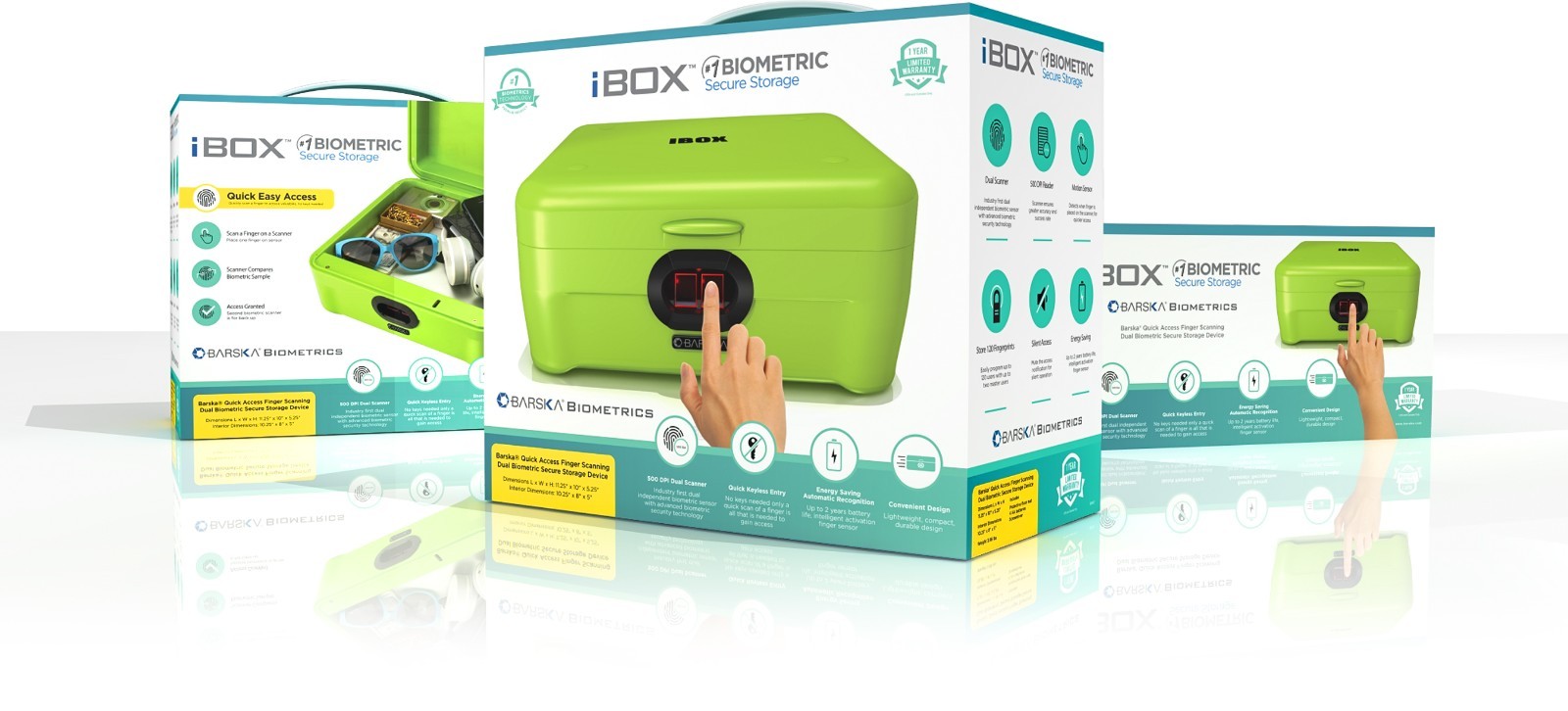 Barska AX12458 Large Portable Safe Biometric Fingerprint Jewelry Lock Box Safe