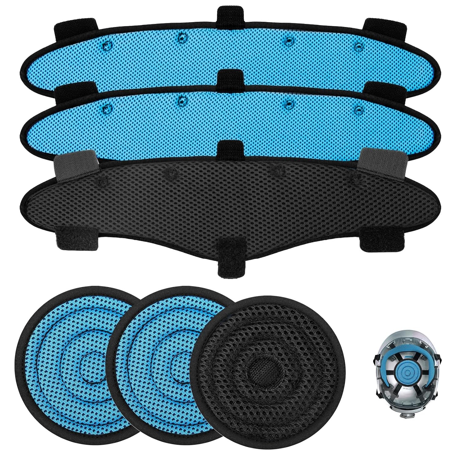 Washable Reusable Hard Hat Top Pads and Sweatbands Safety Helmet Accessories