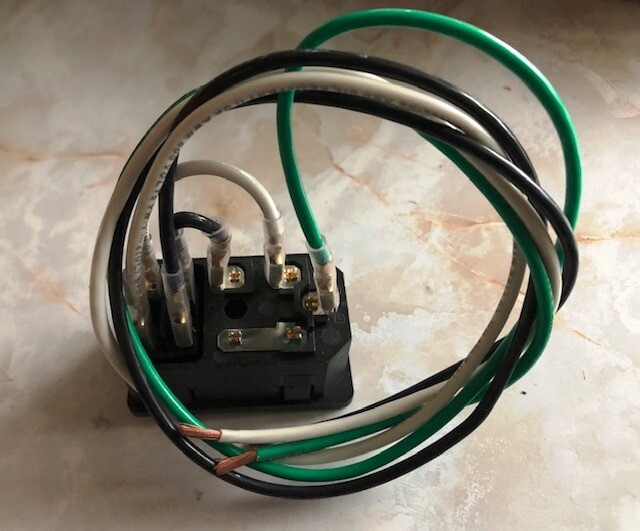 Wired assembled Power Socket with Fuse Switch 3 Pin IEC320 C14 USA PLug