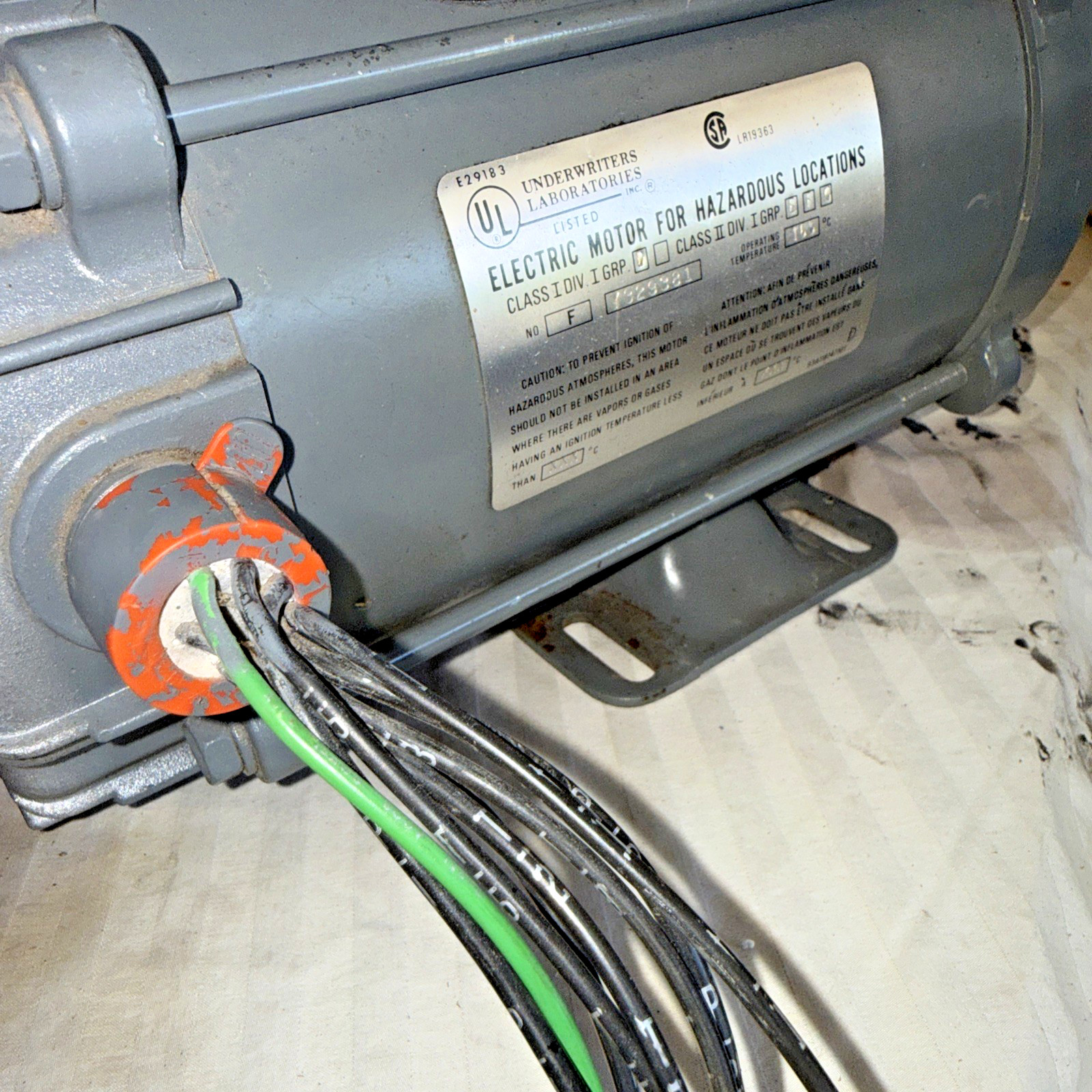 Doerr 1/4 HP, 1140 RPM – Single-phase 115/230-volt Motor For Hazardous Loc.