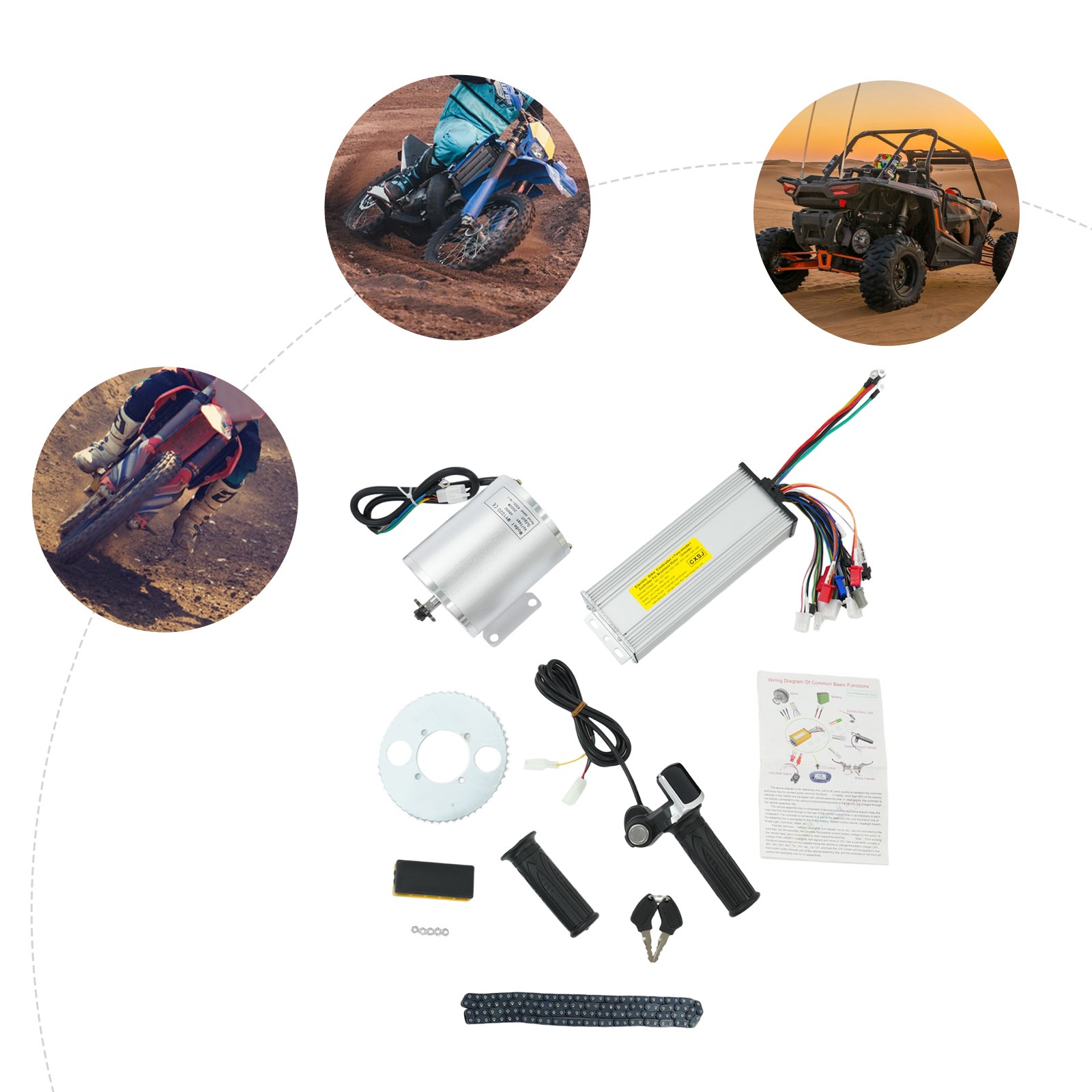 Electric Brush-less DC Motor Kits Electrical Bike Conversion Sets for Scooters