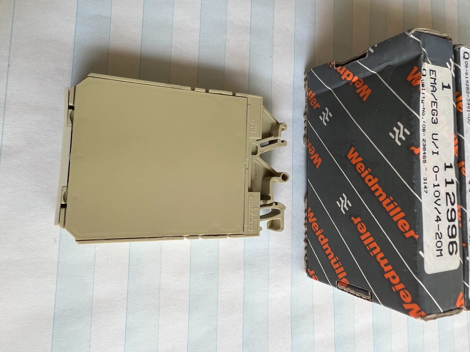 7X WEIDMULLER 112996 / EMA EG3 U-I, 0-10V to 4-20MA SIGNAL CONVERTER