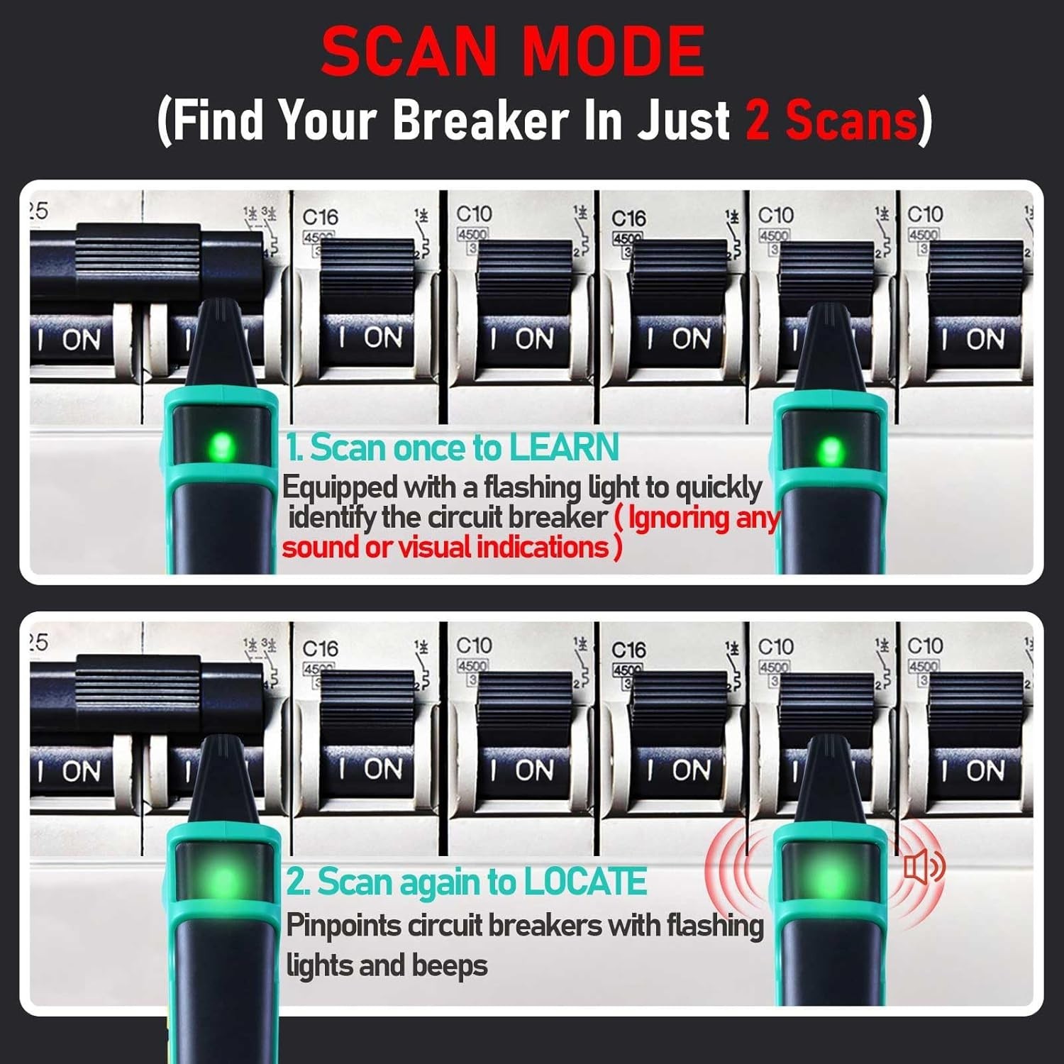 Xin Tester XT-33A Digital Circuit Breaker Finder NCV GFCI Outlet Tester Tool