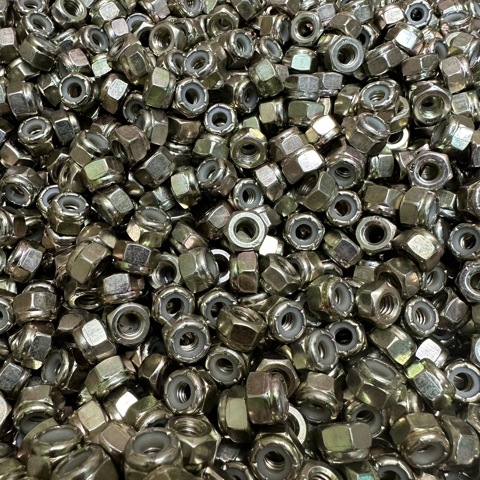 1/4″-20 Nylon Insert Lock Nuts Grade 8 Yellow Zinc 50 Pic