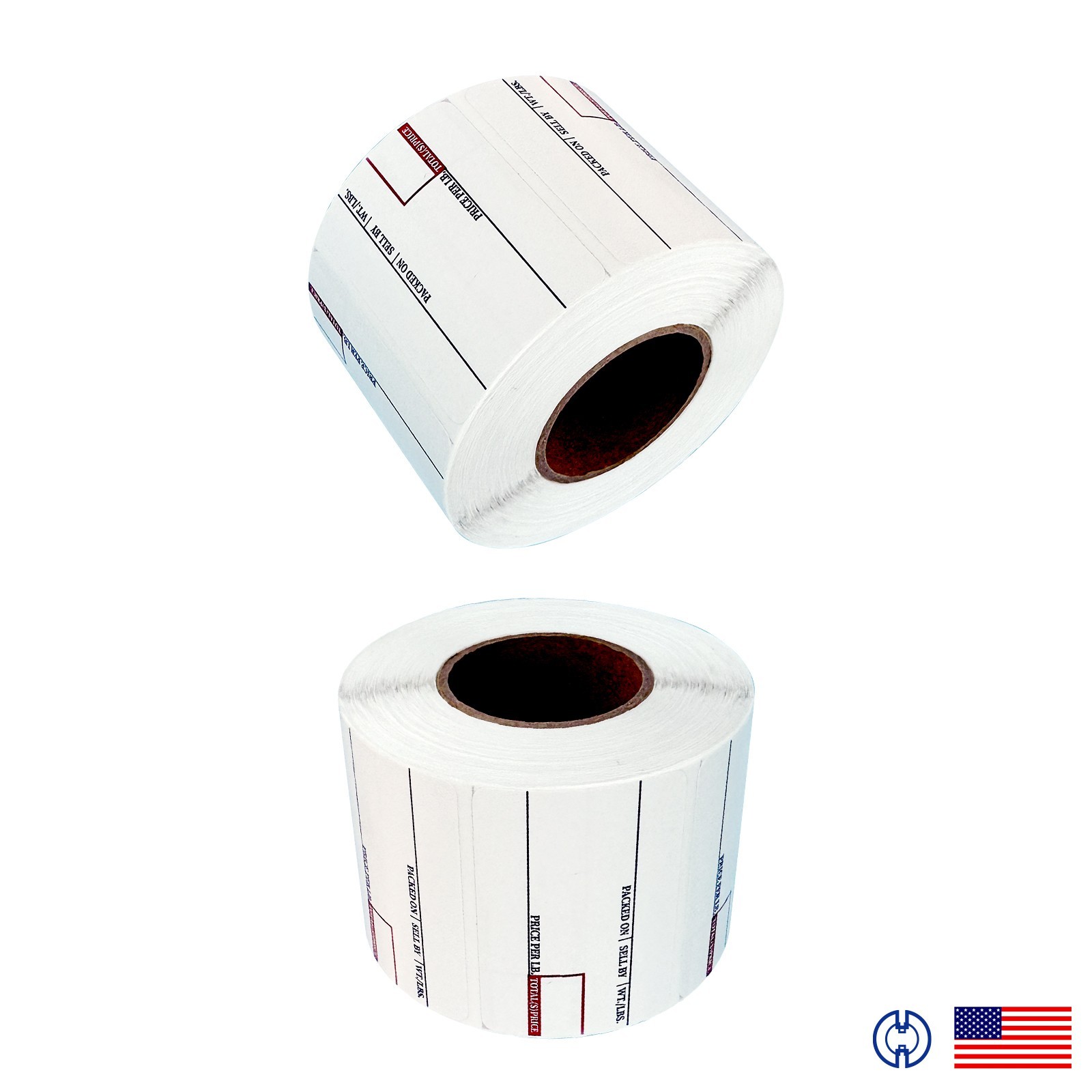 CAS LST-8010 Printing Scale Label, 58 x 40 mm, UPC 24 Rolls Per Case Box