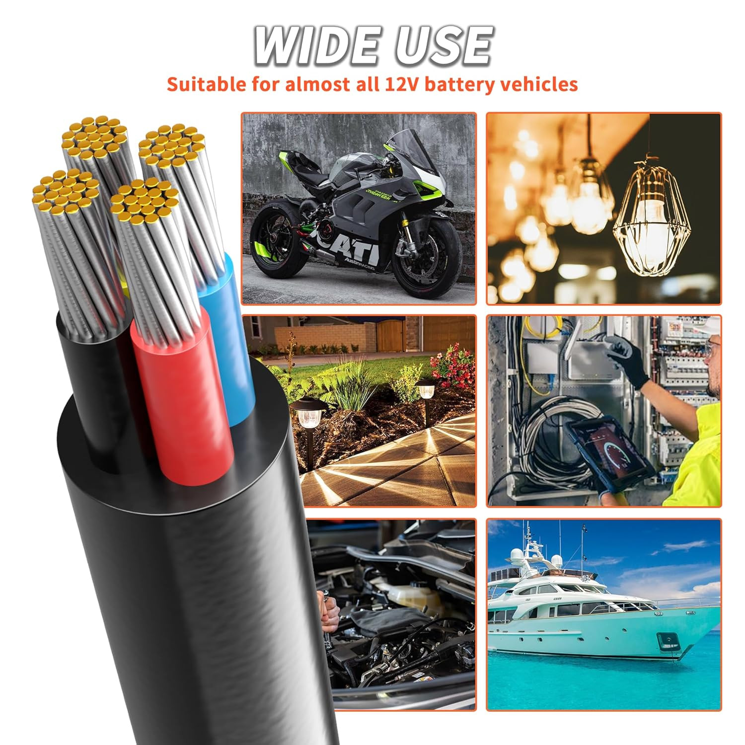 100FT 18 AWG 4 Conductor Wire Tinned Copper PVC Cable 18/4 12V