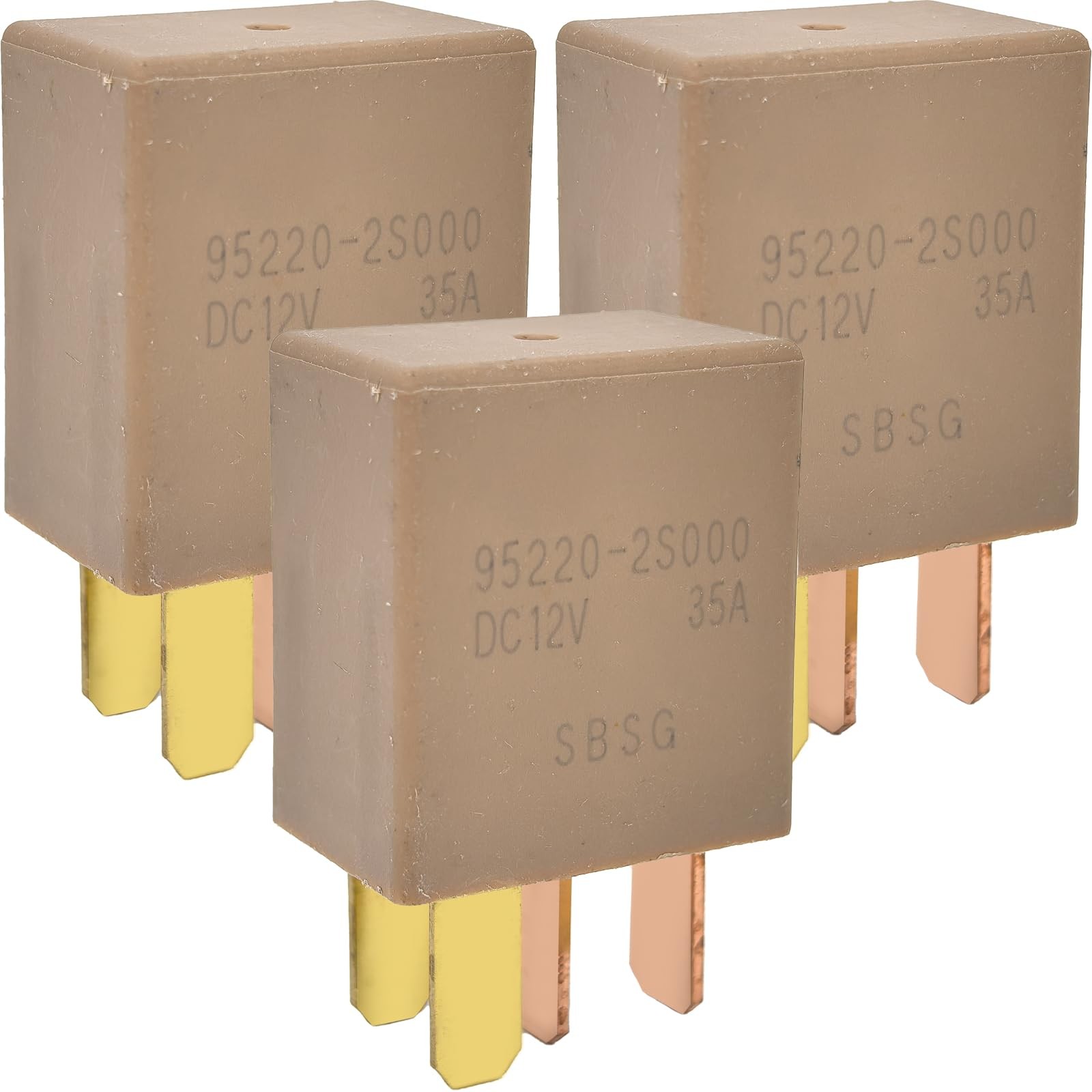 3Pack 952202S000 Relay 35A 12VDC 4Pin SPST Automotive Relay Compatible with…