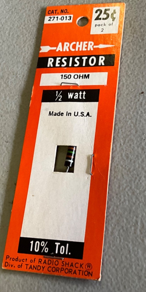 Lot of 7 Packs Vintage Various Archer Radio Shack Resistors 271-034/023/012/013