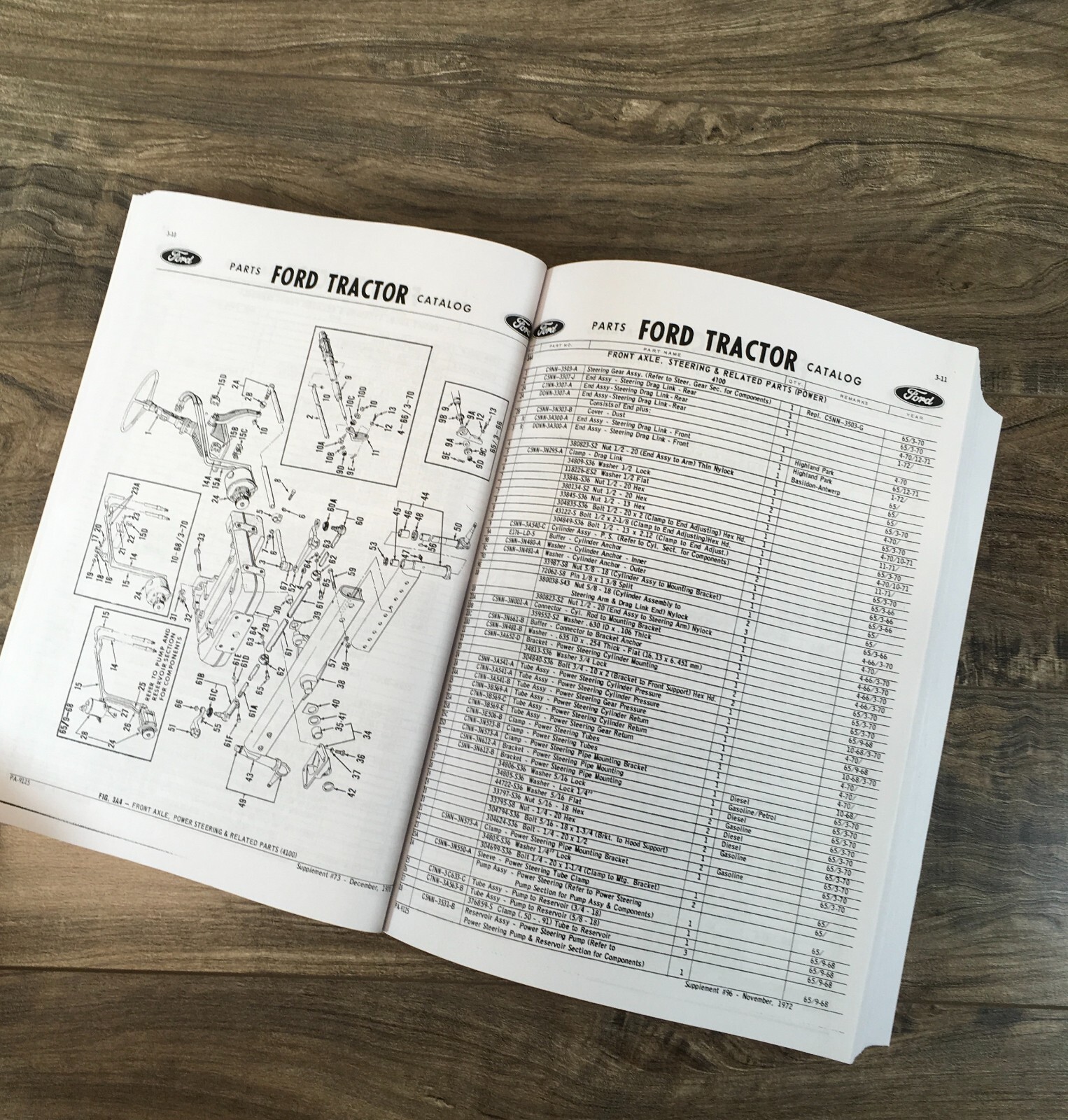 Ford 2000 3000 4000 5000 7000 Series Tractor Parts Manual Catalog