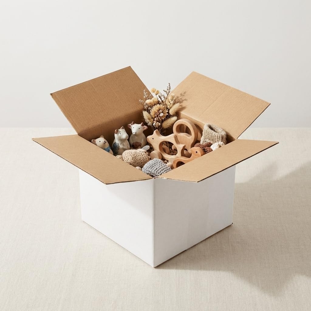 5x5x5 White Shipping Boxes Set of 50, White Corrugated Cardboard Boxes, Small