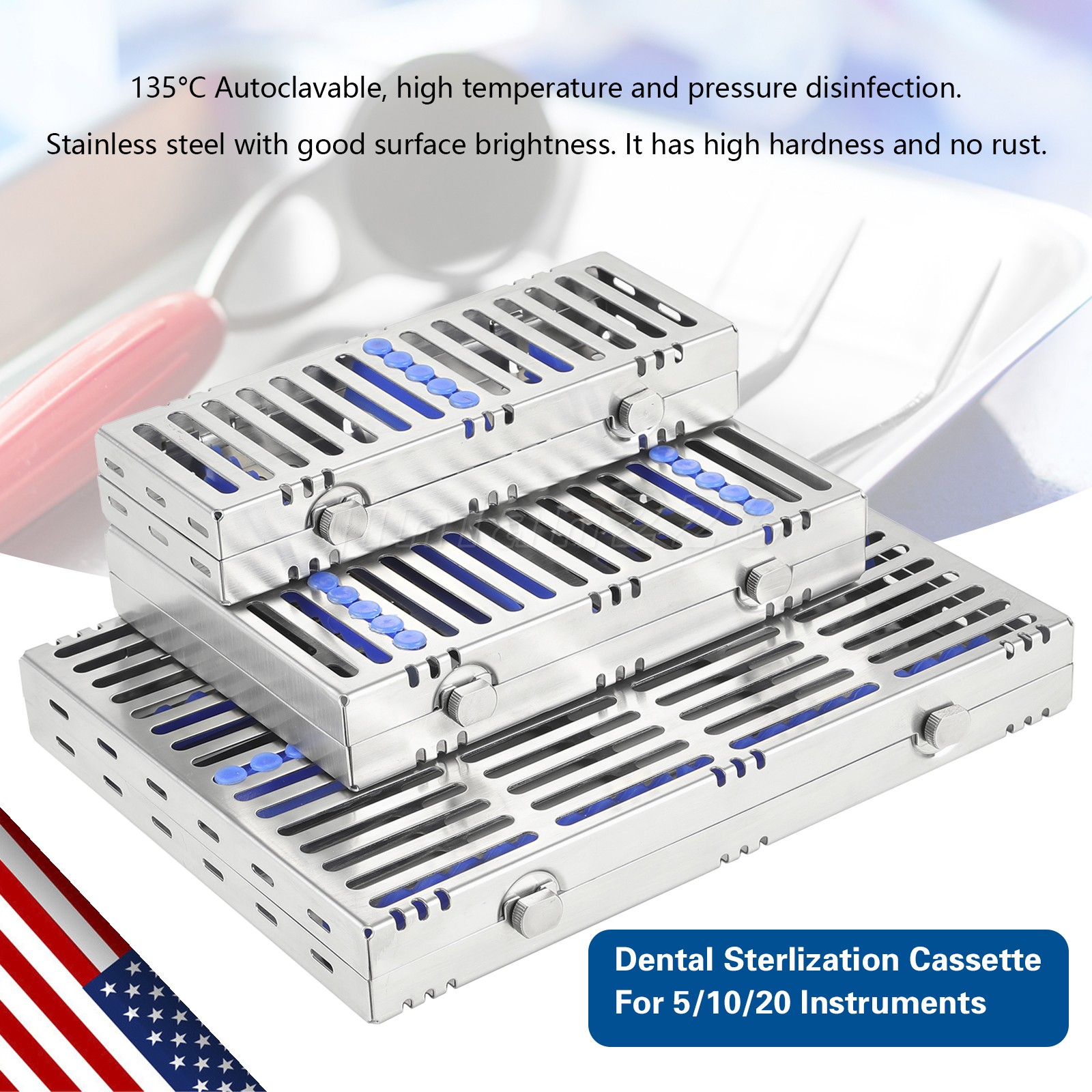 Stainless Sterilization Cassette cassette Signature 5 10 20 Instrument Capacity