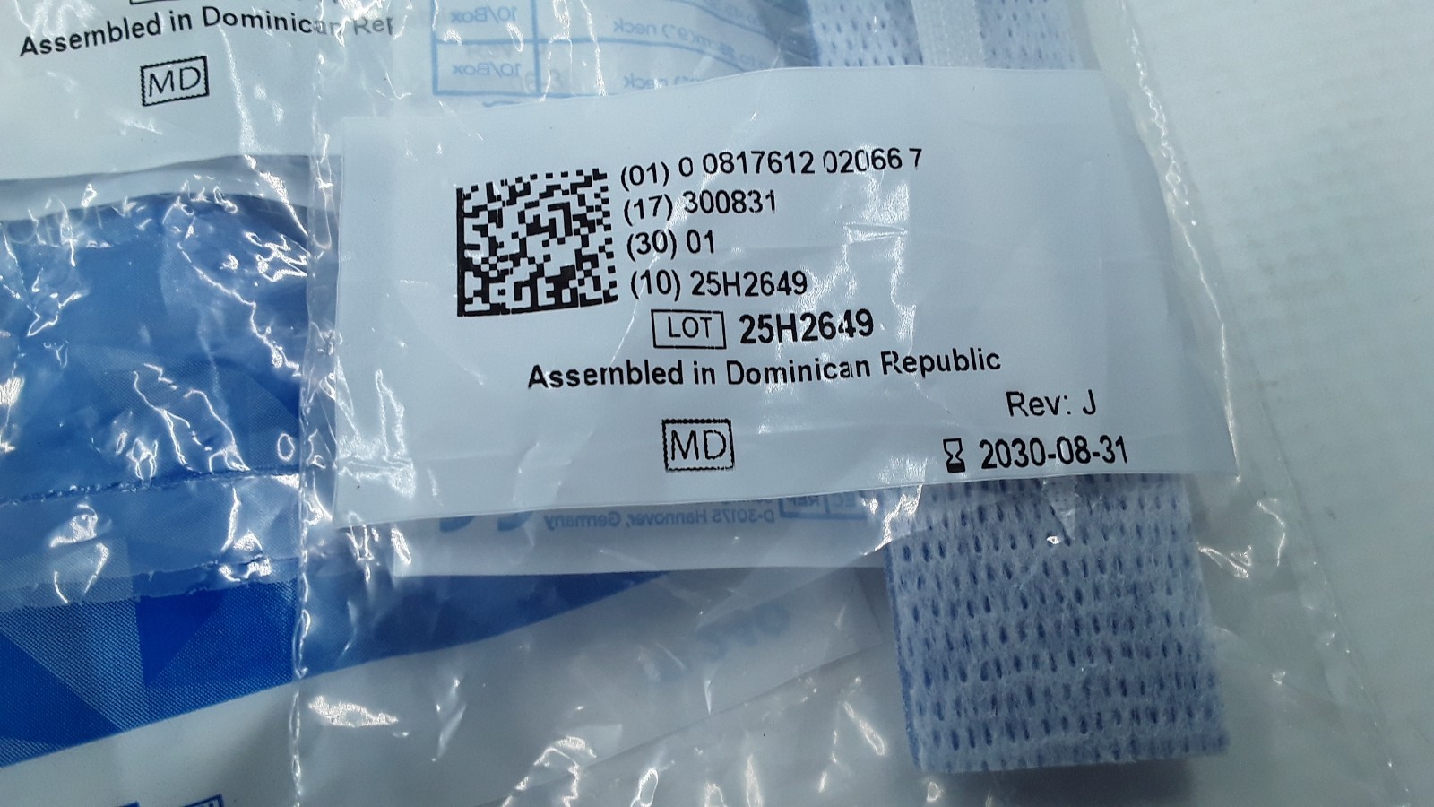 Dale Medical Products 240 Blue Tube Holder REF 240 EXP 2030