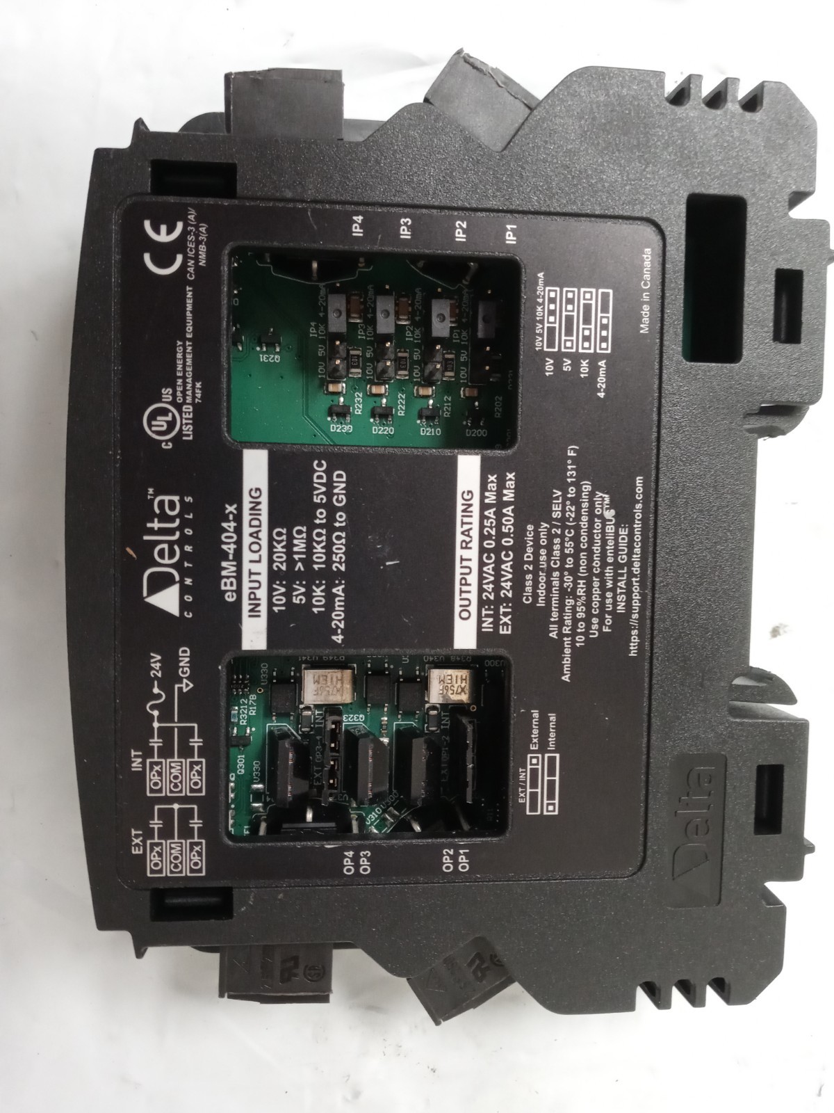 Delta Controls eBM-404-x enteliBUS I/O Module Universal TRIAC