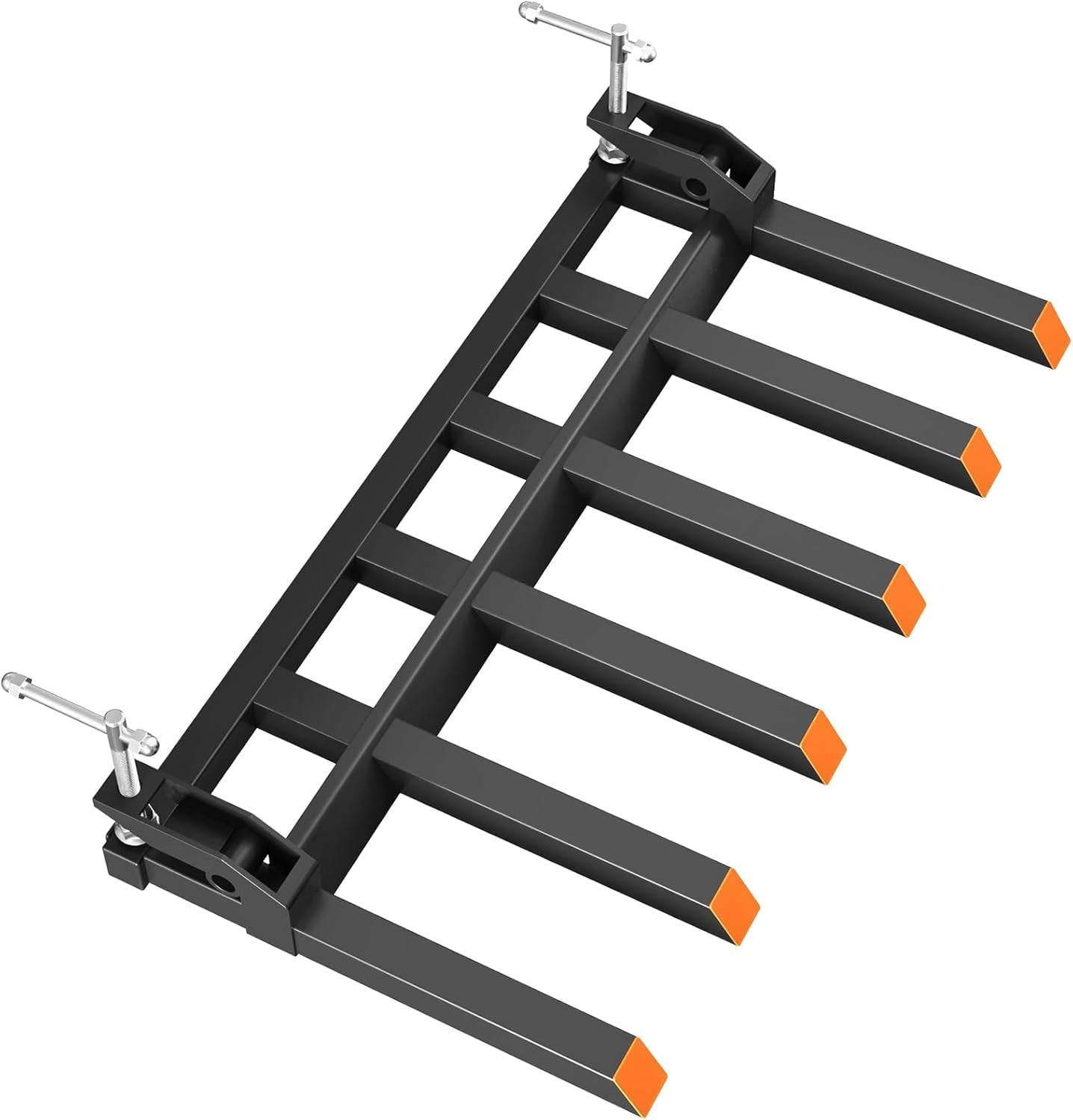 Clamp On Debris Forks for 60 Inch Buckets, 4000 Lbs Pallet Forks for Loader