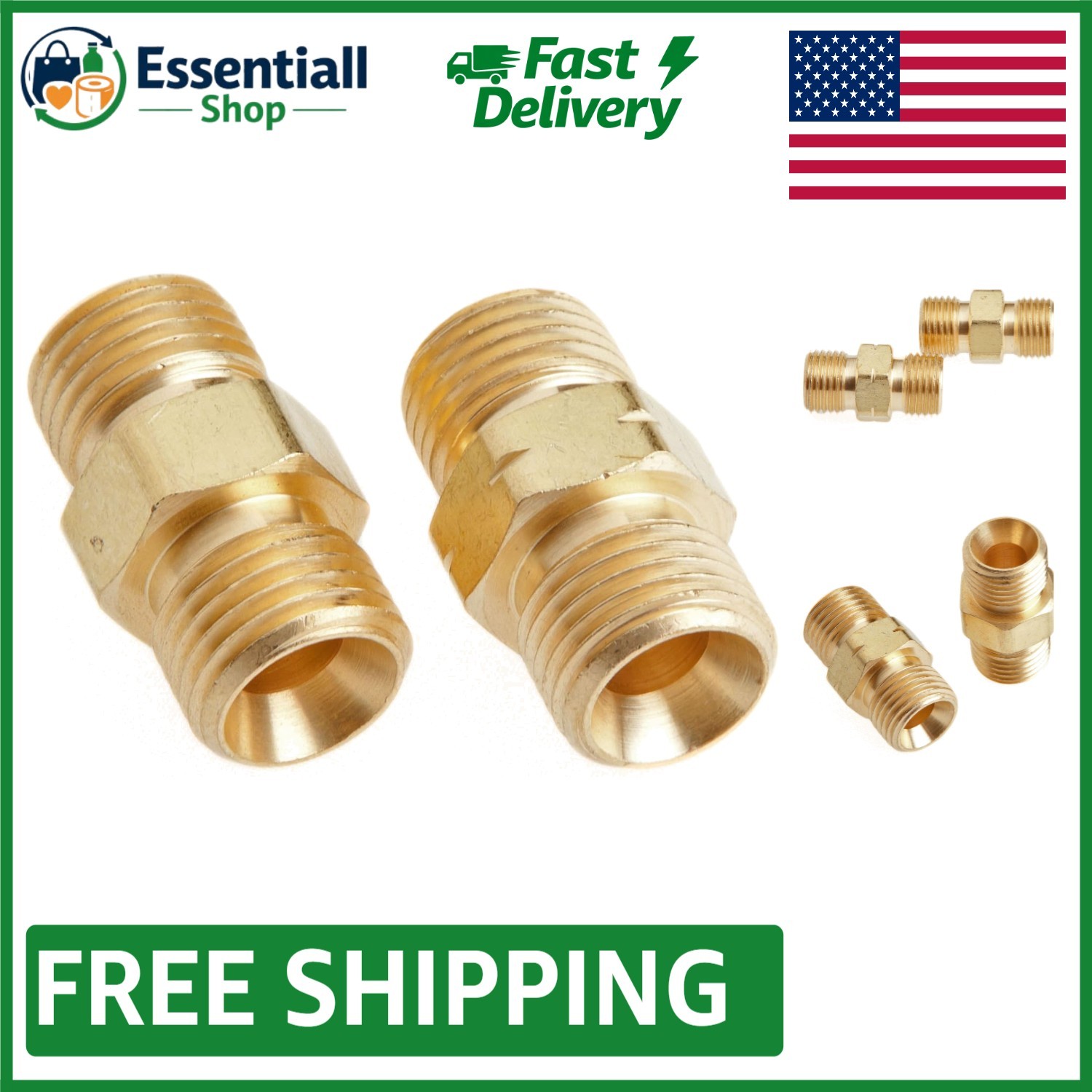 2-Piece Hose Coupler Set for Oxygen Acetylene – Durable Brass Fittings