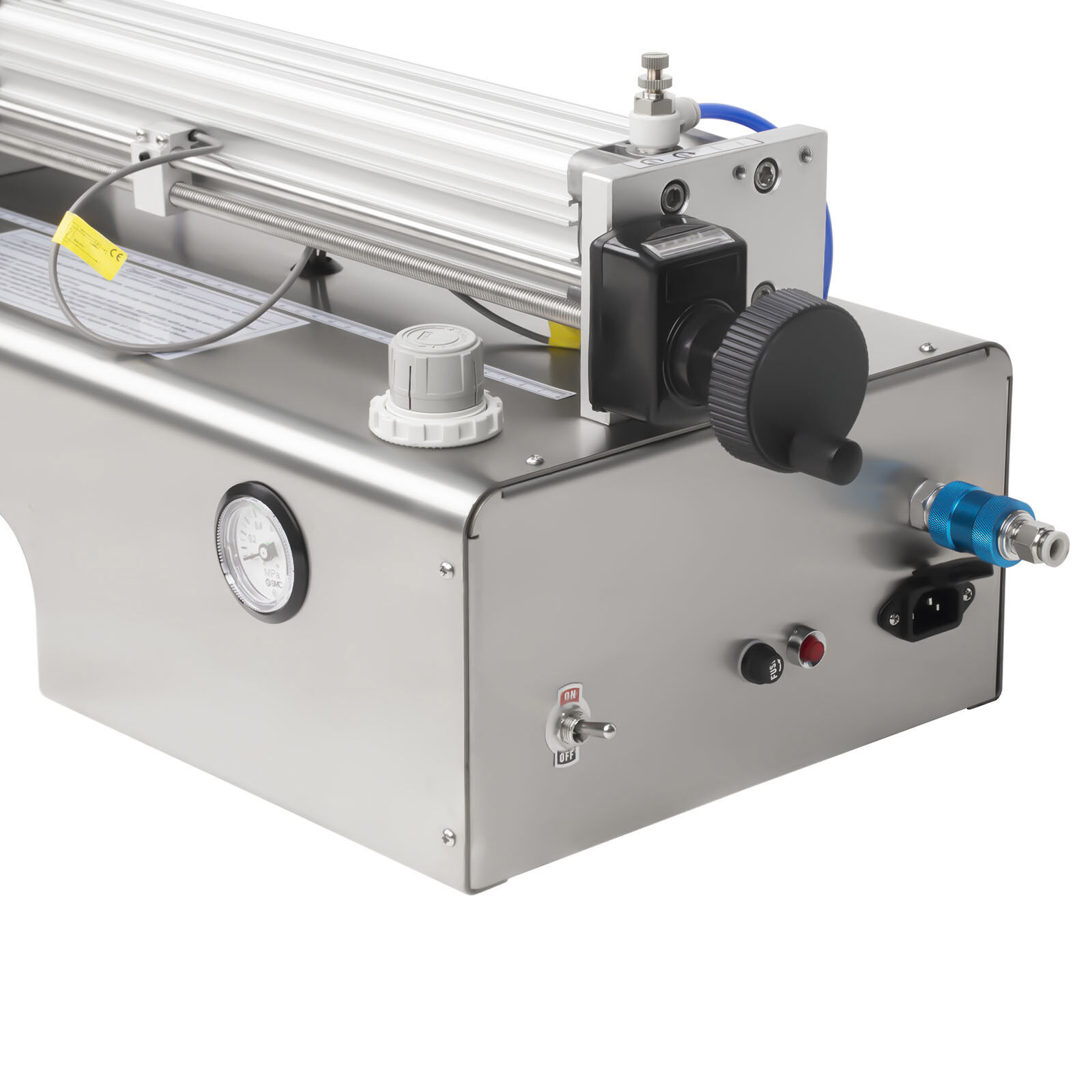 100-600ml Pneumatic Liquid Paste Filling Machine Piston Bottle Filler 40L Hopper